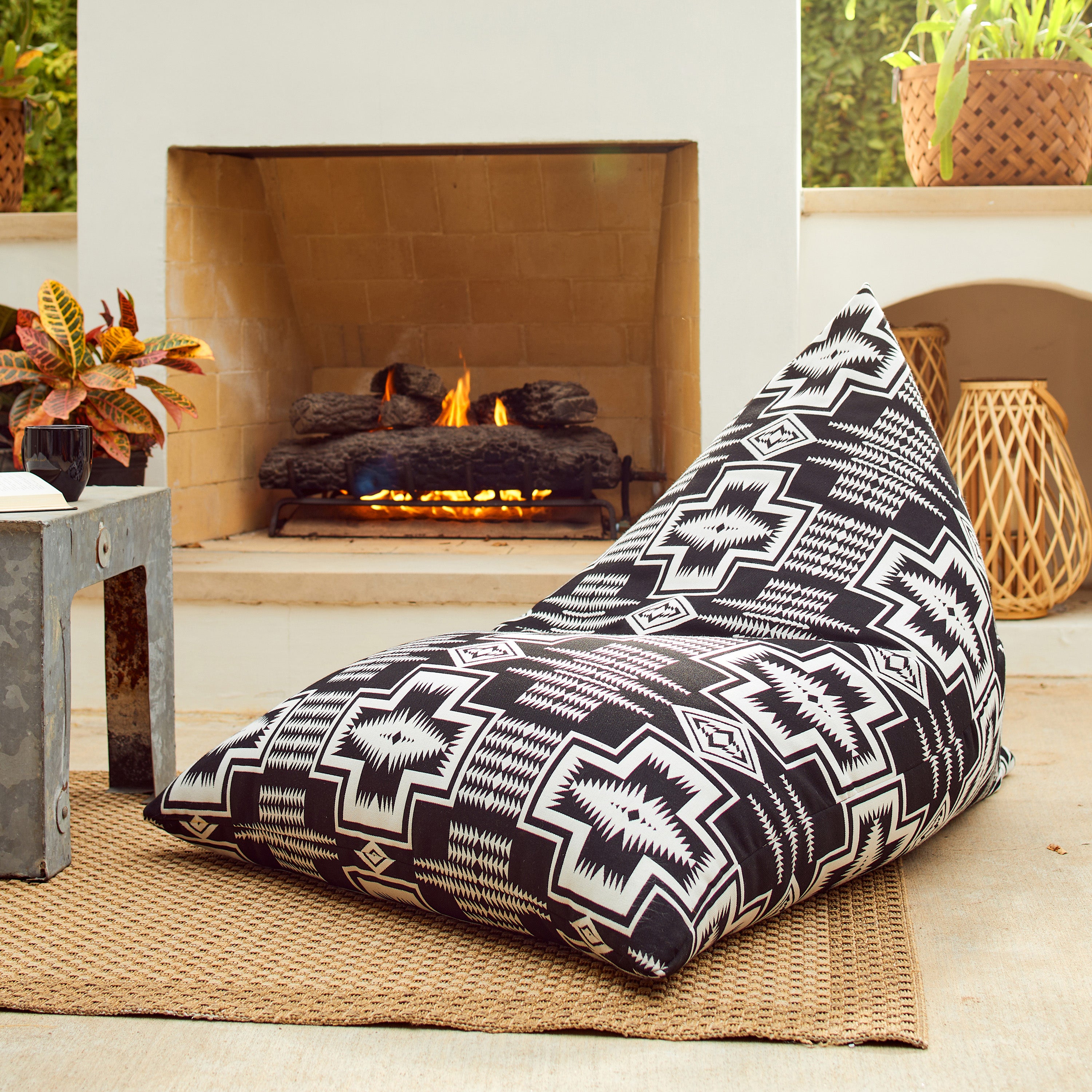 Sunbrella Pendleton Rectangle Outdoor Bean Lounger - Harding Classic
