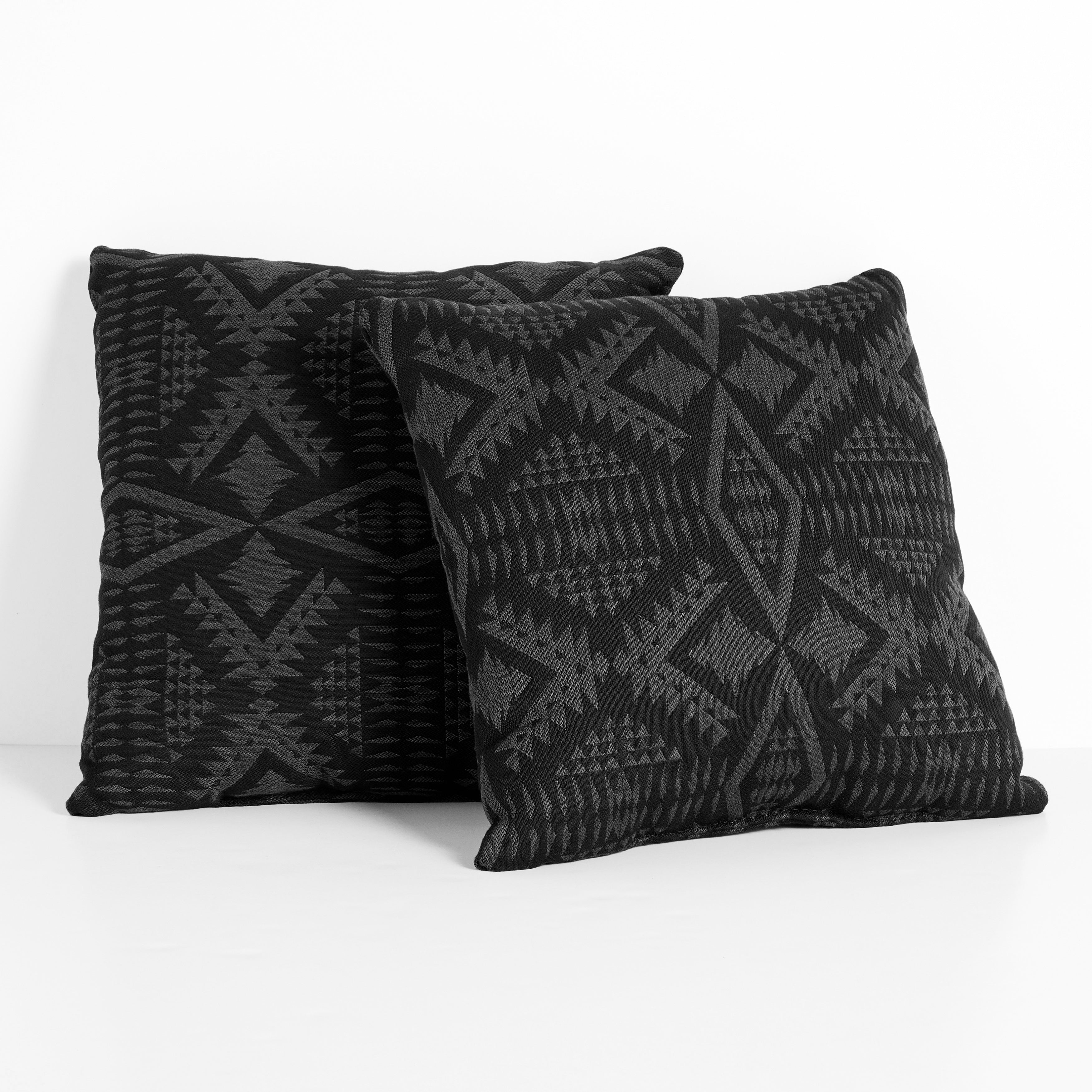 Sunbrella Pendleton Square Outdoor Pillow - Diamond River Char - 20 x 20 in