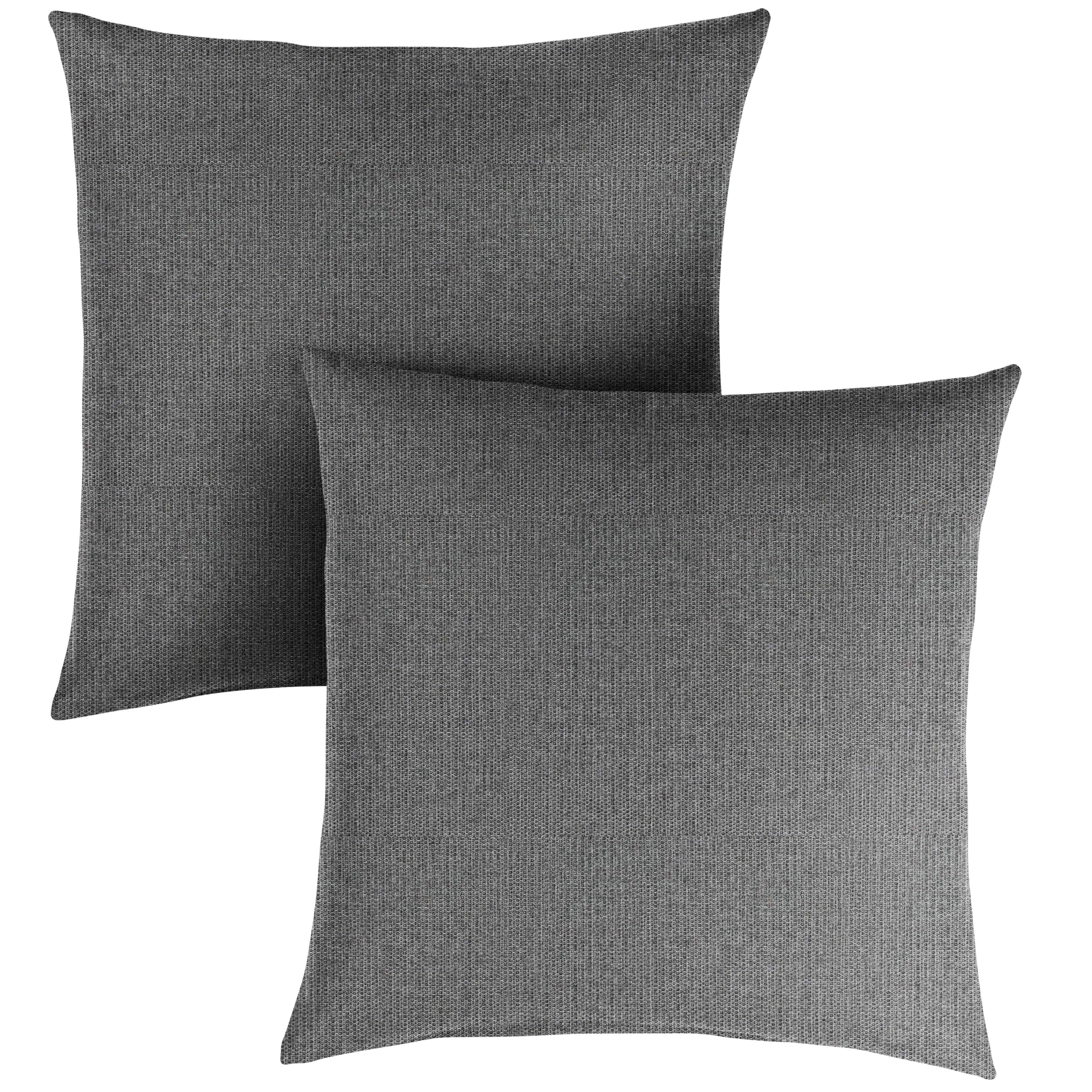 Sunbrella Square Outdoor Pillow - Revive Charcoal - 24 x 24 in