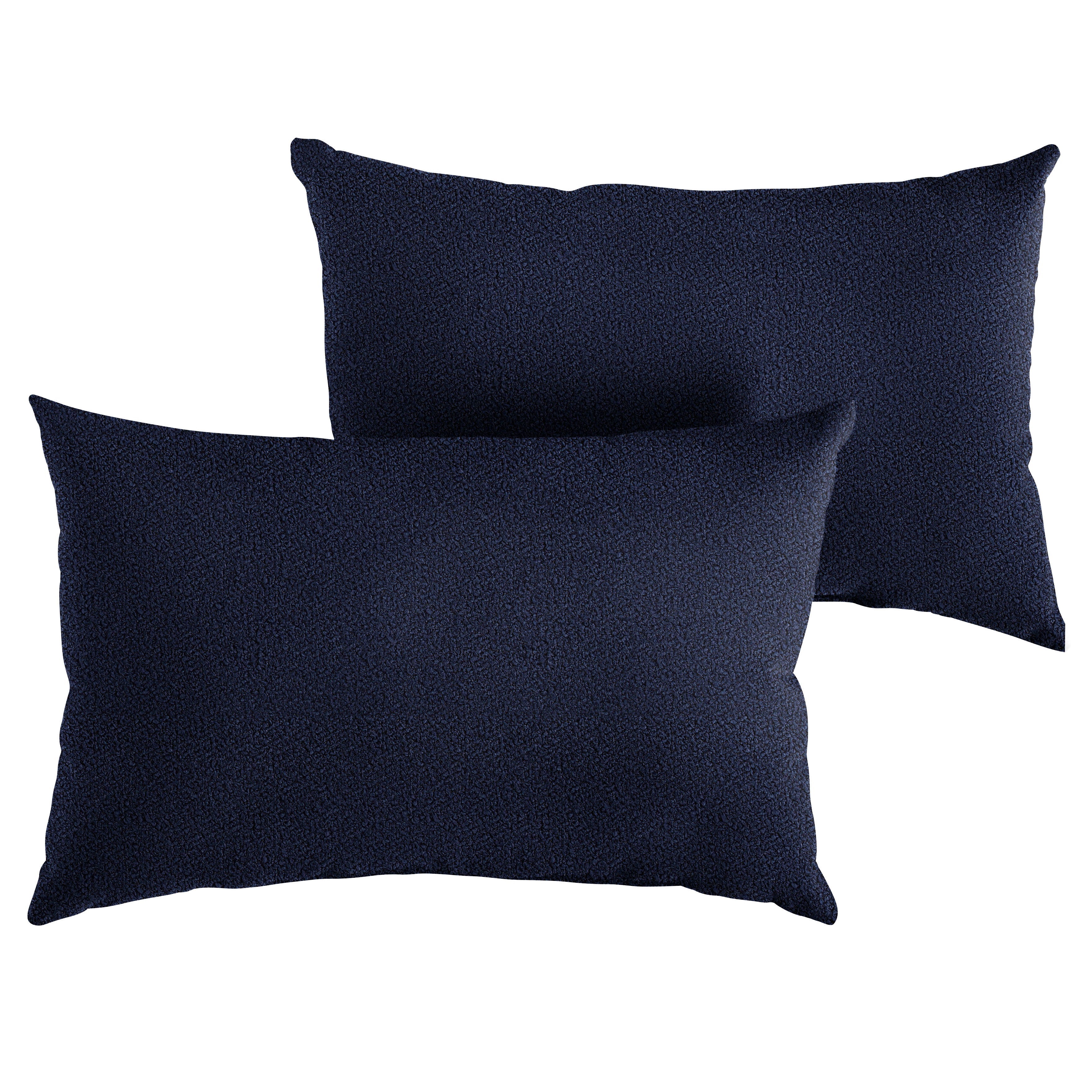 Valdese Weavers Rectangle Outdoor Pillow - Harborside Navy, 16 in H x 26 in W x 6 in D