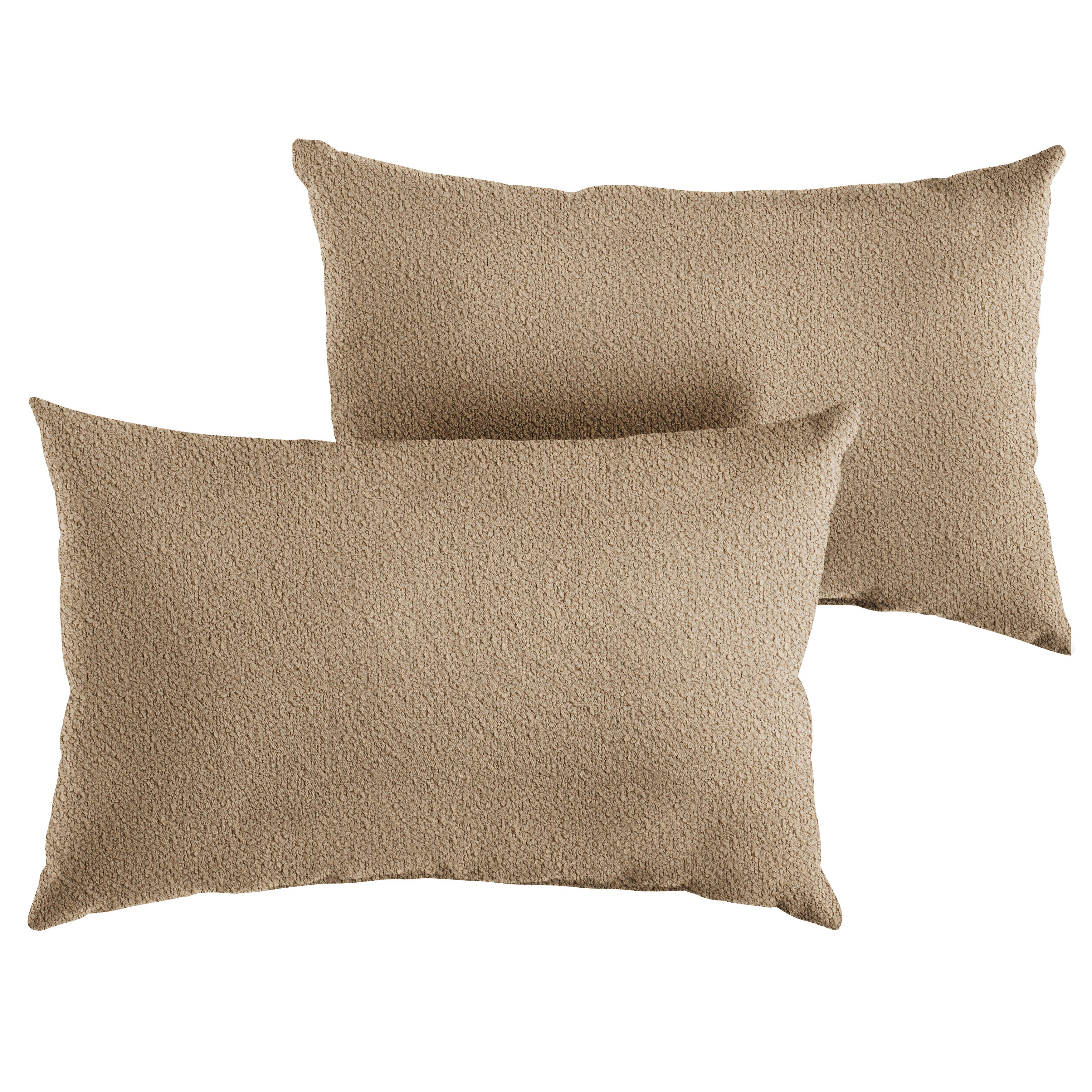 Valdese Weavers Rectangle Outdoor Pillow - Harborside Wheat, 16 in H x 26 in W x 6 in D
