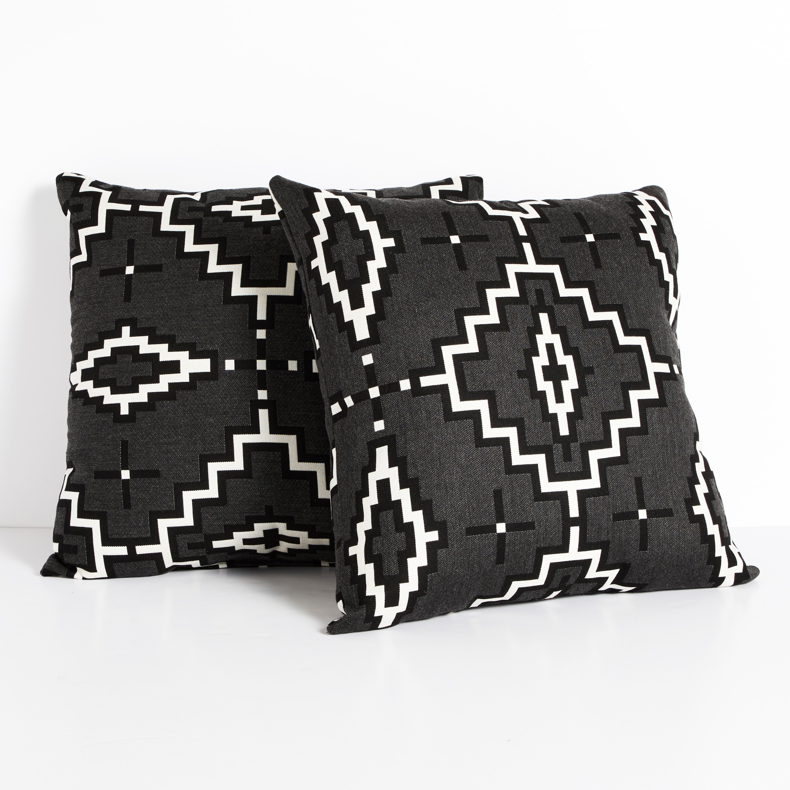 Sunbrella Pendleton Square Outdoor Pillow - Kiva Steps Classic - 24 x 24 in