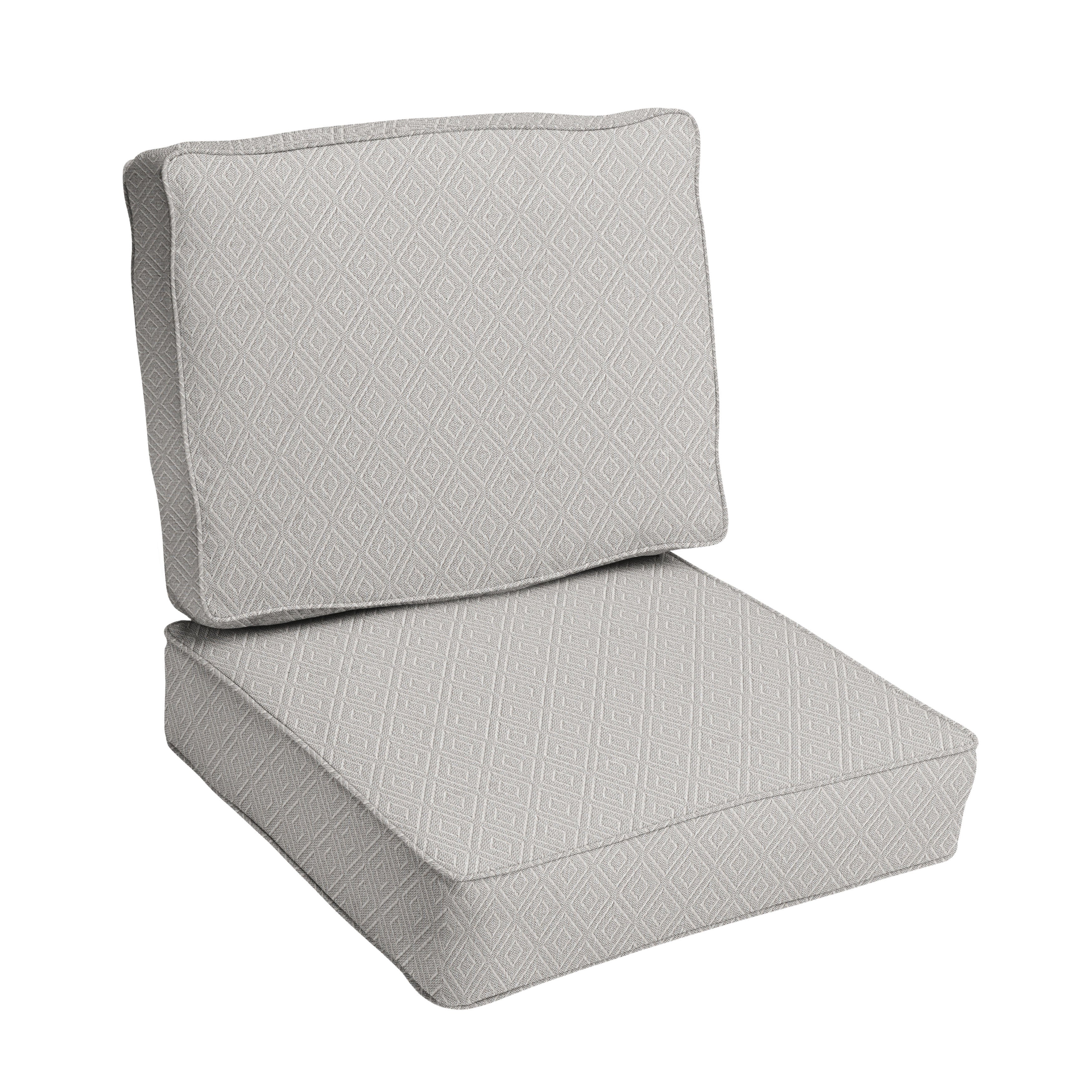 Sunbrella Deep Seating Outdoor Cushion Set - Sunbrella - Retain Oyster 30 in W x 27 in D x 5 in H