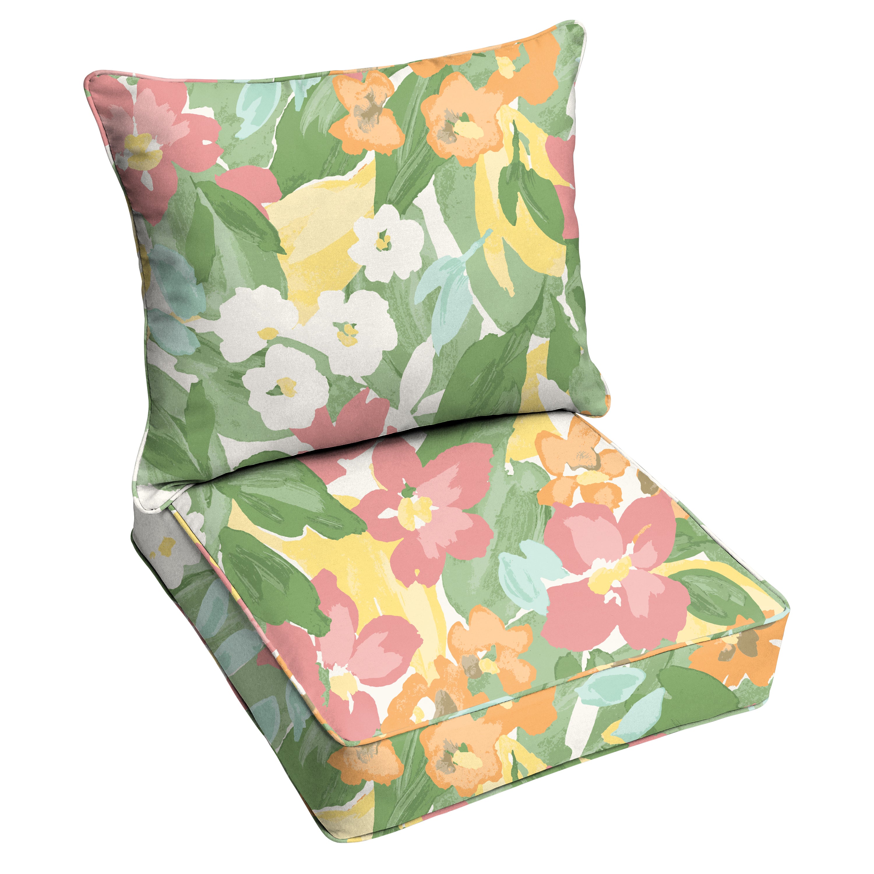 Corded Outdoor Deep Seating Pillow and Cushion Set