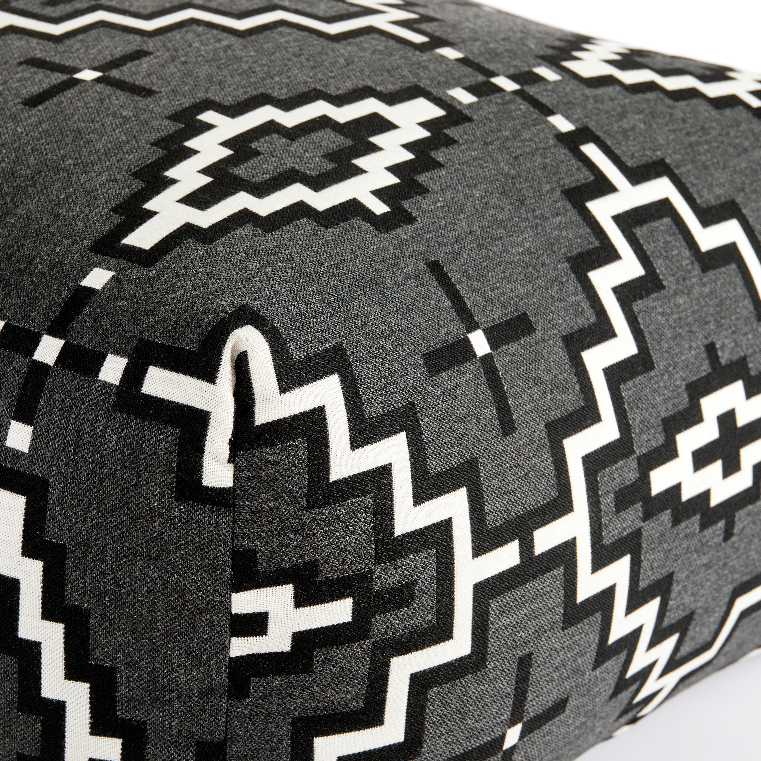 Sunbrella Pendleton 26 in Square Outdoor Bean Pouf - Kiva Steps Classic