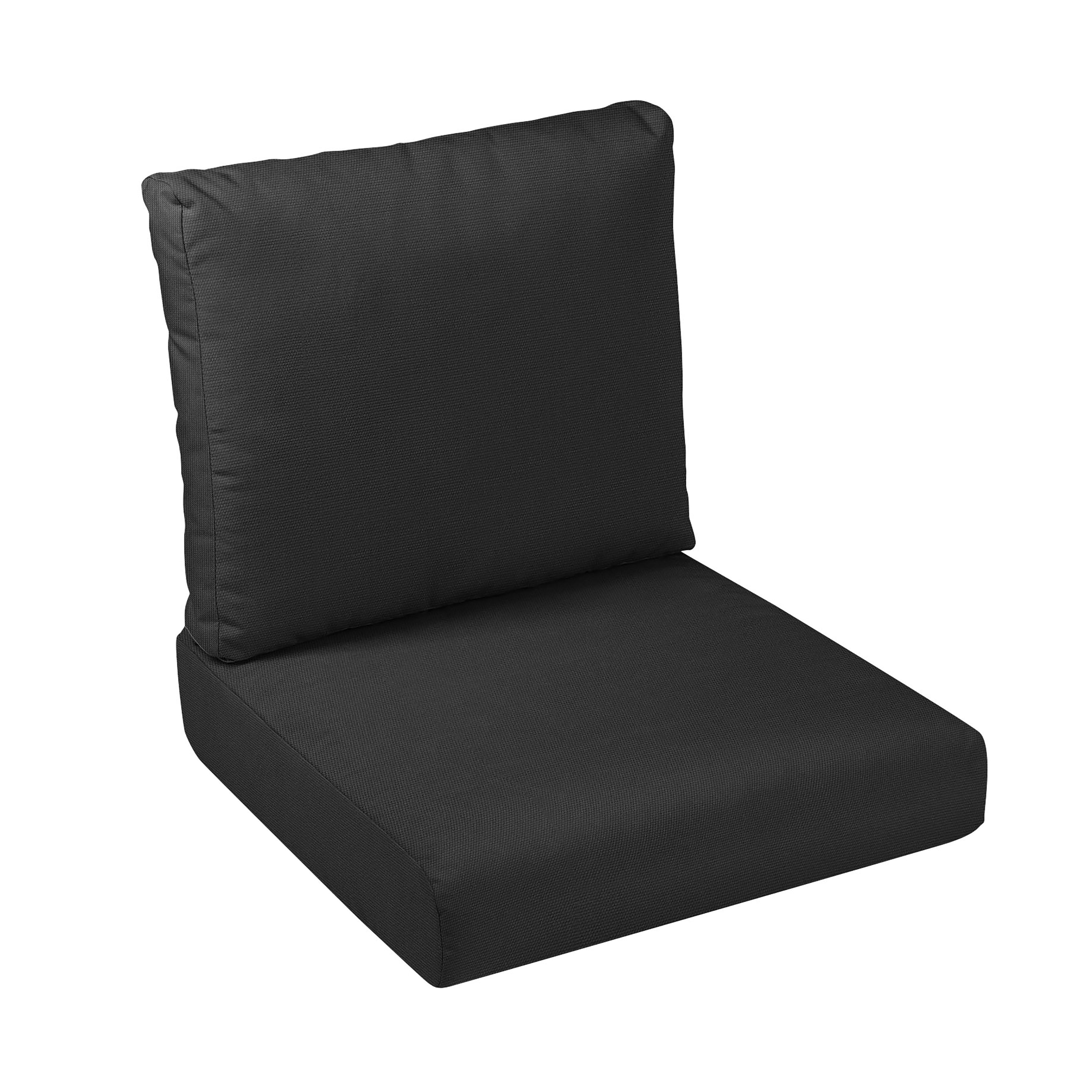 Sunbrella Deep Seating Outdoor Cushion Set - Canvas Black - 30" W x 27" D x 5" H