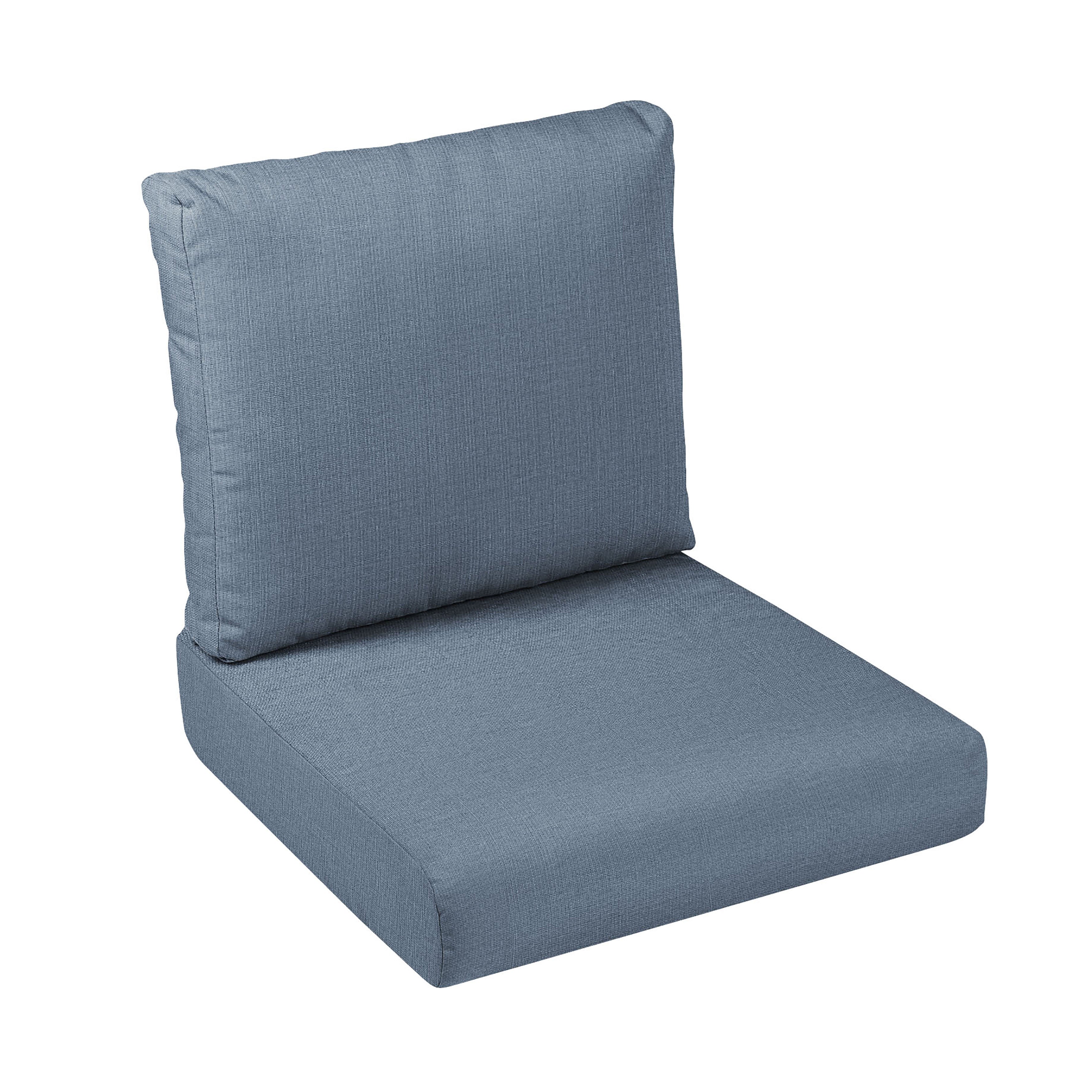 Sunbrella Deep Seating Outdoor Cushion Set - Spectrum Denim - 23.5" W x 23" D x 5" H