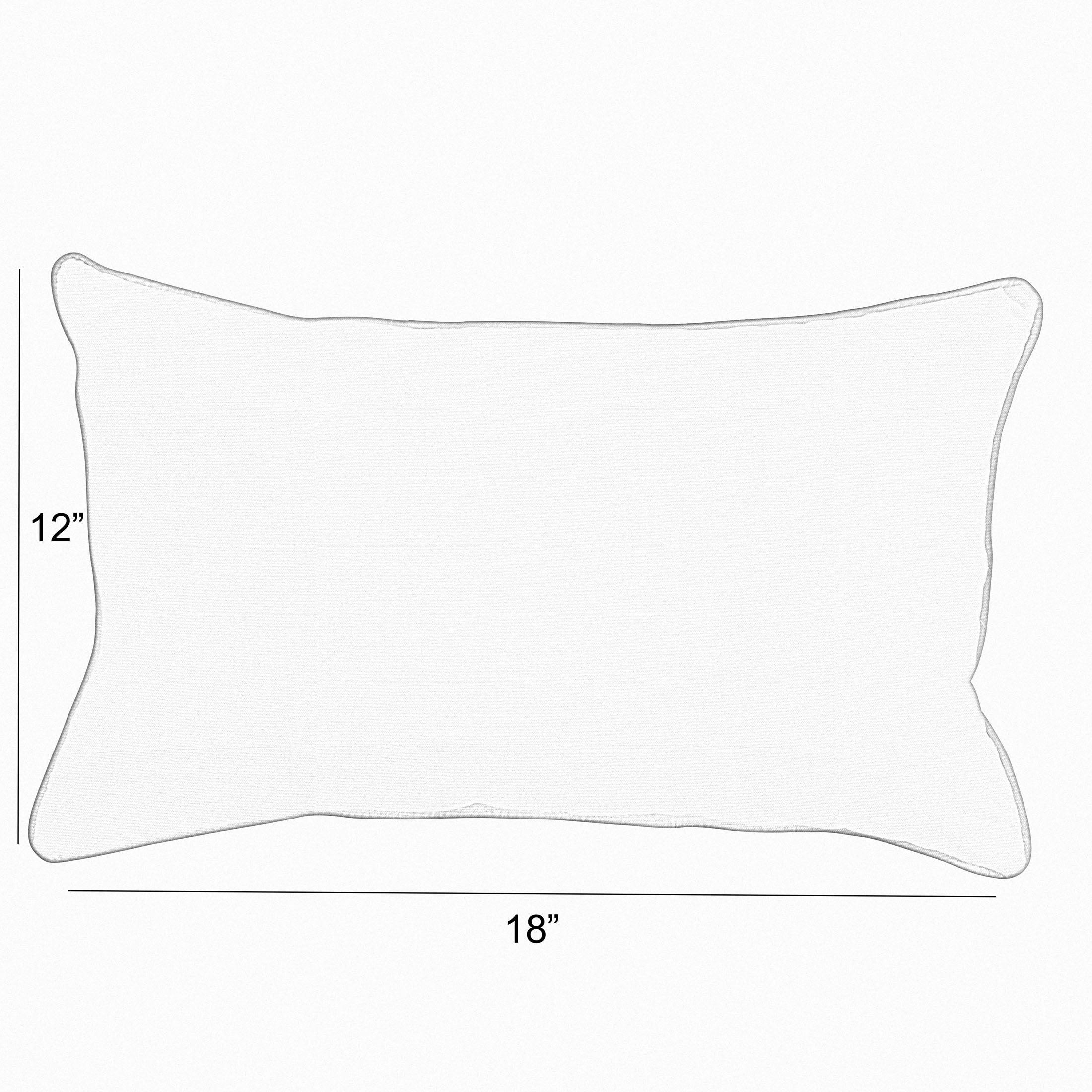 Sunbrella Shore with Contrast Cording Lumbar Corded Pillow (SET OF 2) - Sorra Home