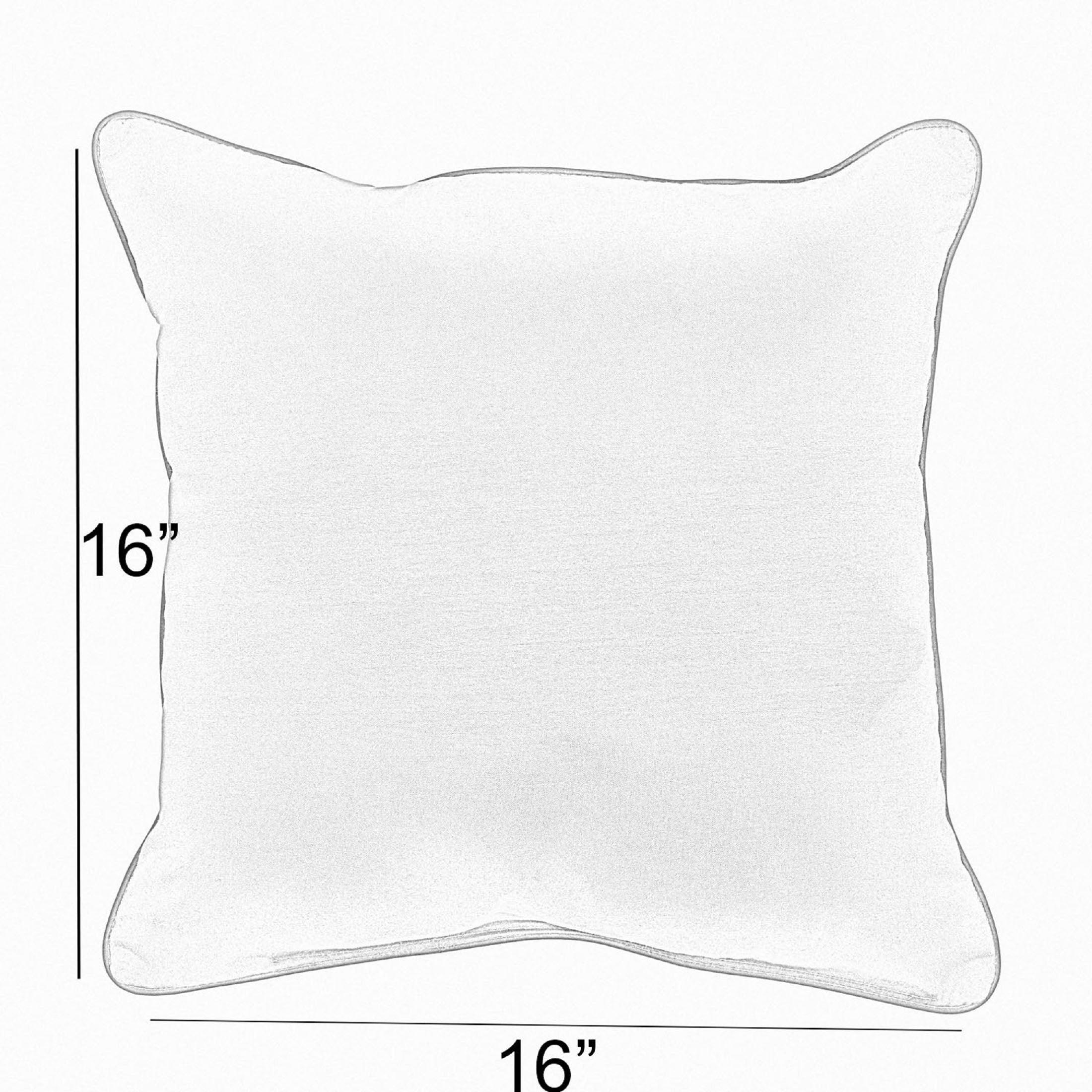 Sunbrella Berenson with Contrast Cording Square Corded Pillow (Set of 2) - Sorra Home