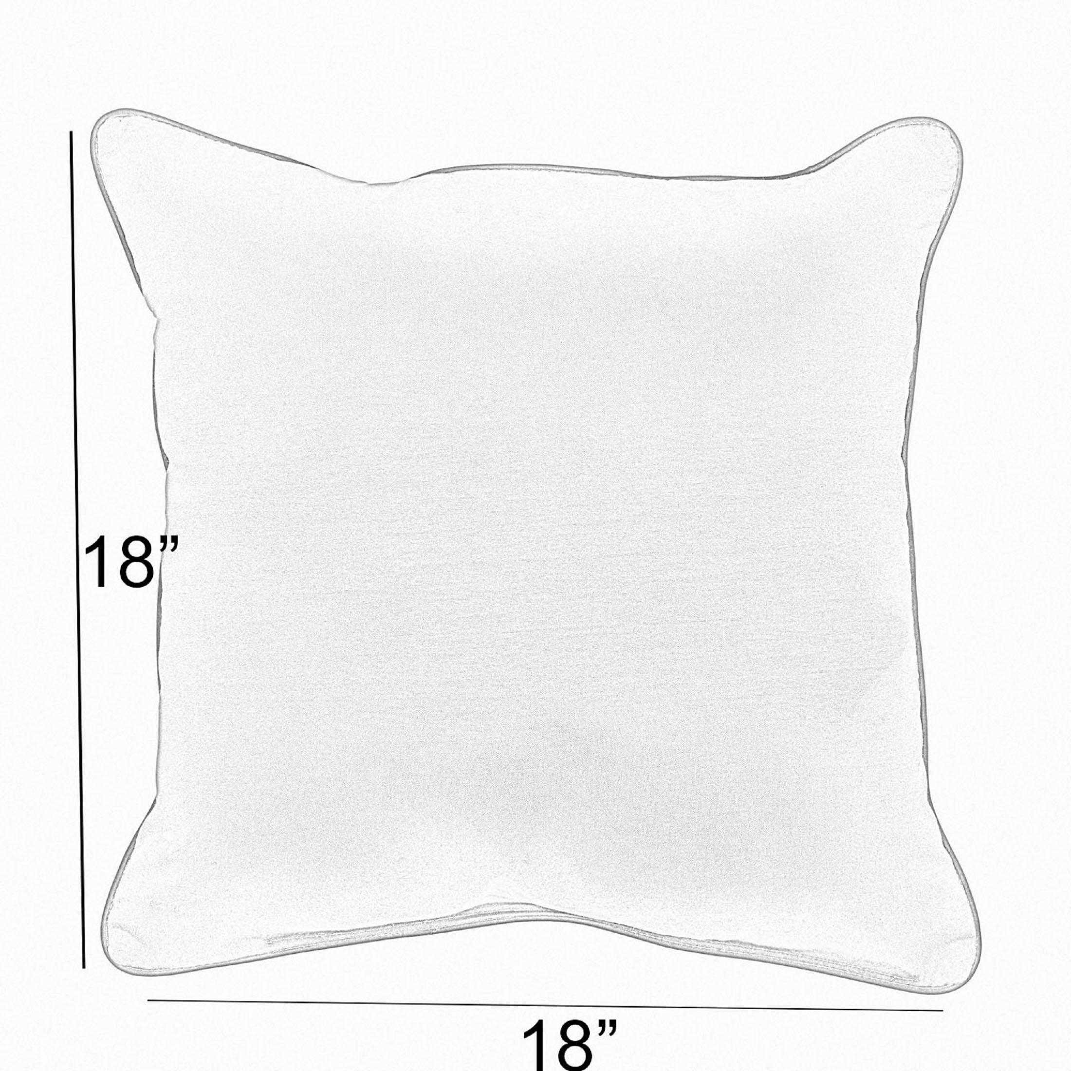 Sunbrella Shore with Contrast Cording Square Corded Pillow (SET OF 2) - Sorra Home