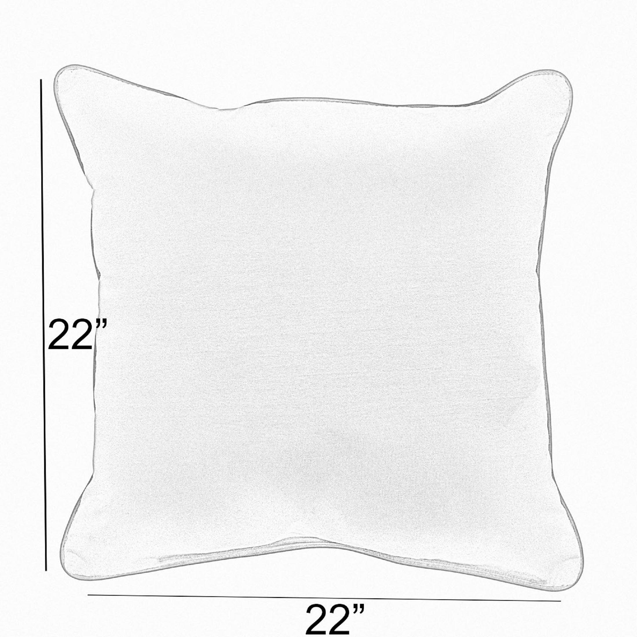 Sunbrella Peyton Granite Square Pillow (Set of 2) - Sorra Home