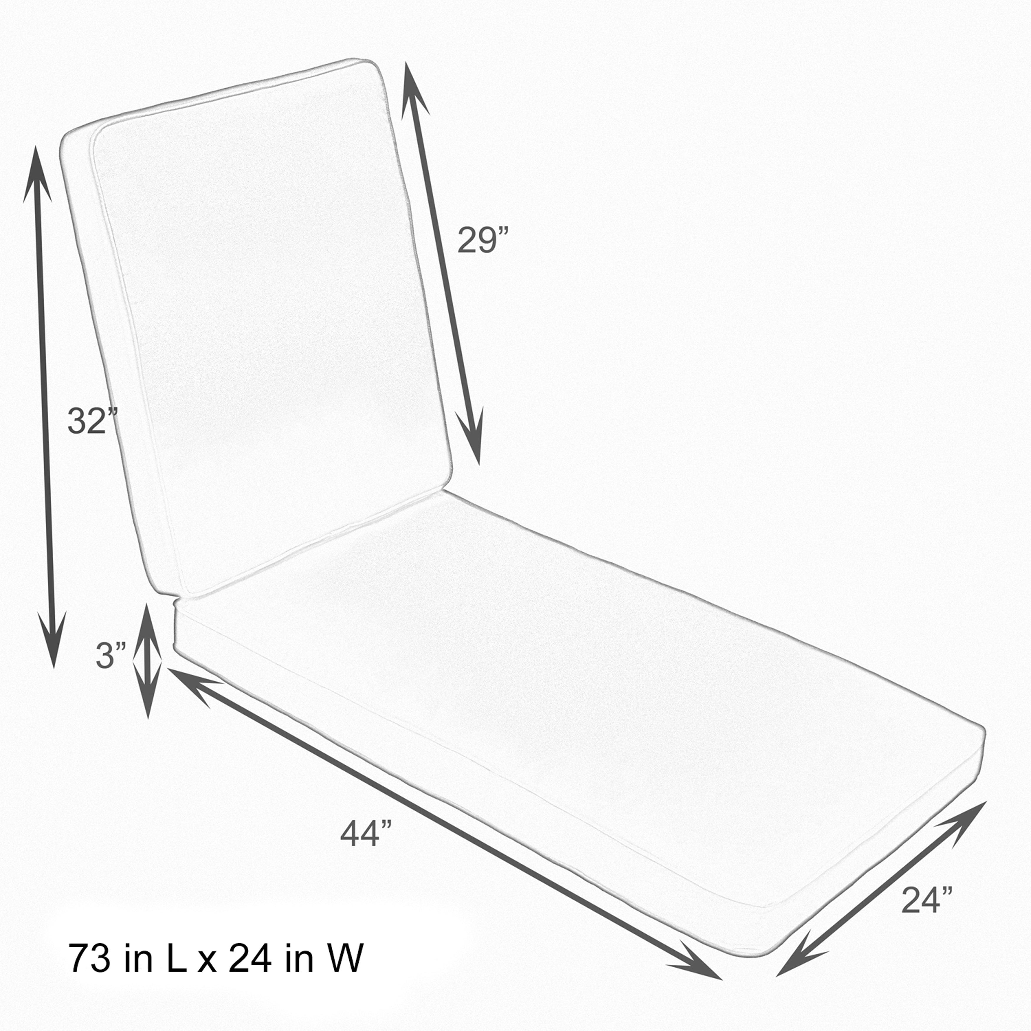 Sunbrella Stripe Chaise Lounge Cushion - Sorra Home