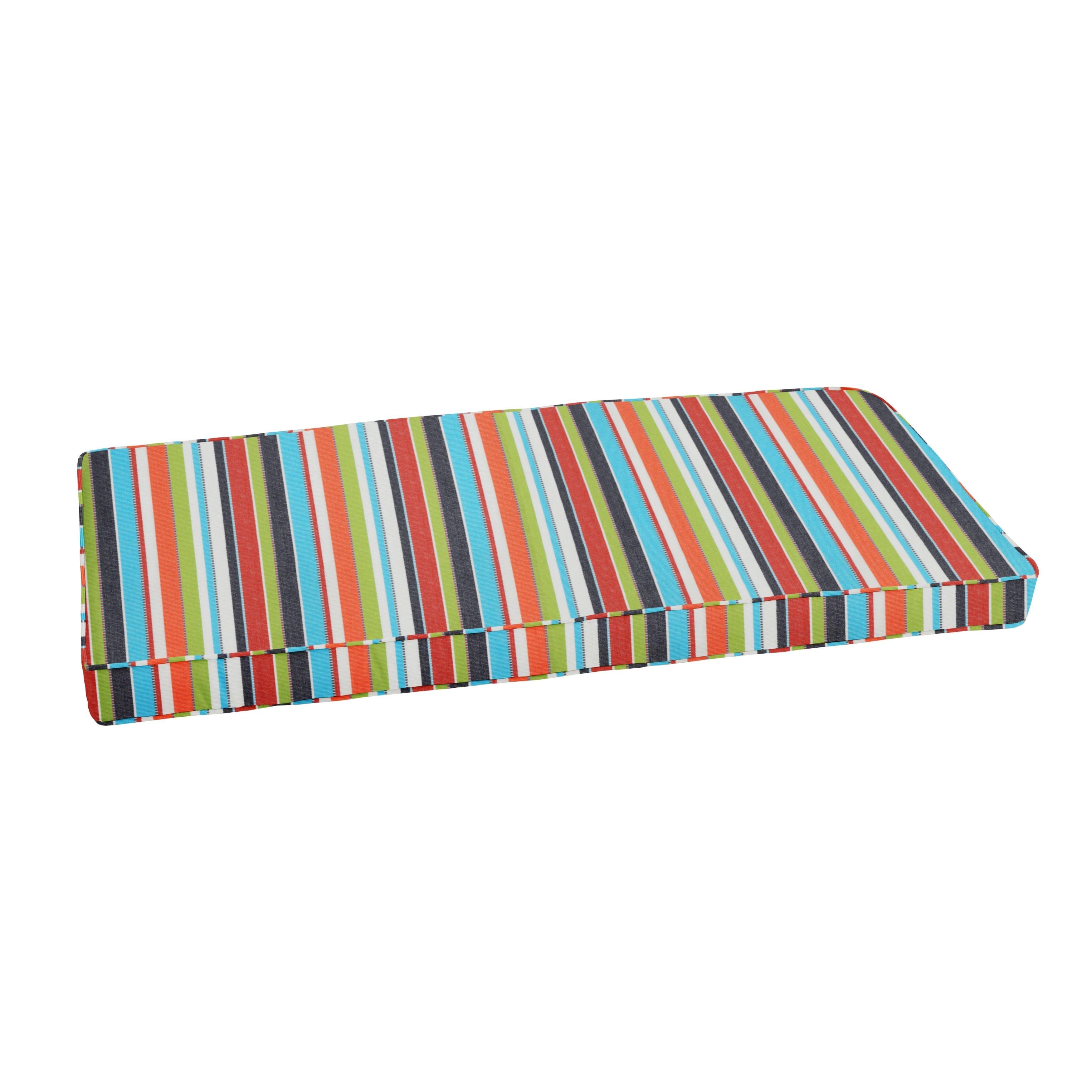  Sorra Home Indoor/Outdoor Corded Bench Cushion, 56x19.5,  Sunbrella-Spectrum Peacock 7 Sq Ft : Patio, Lawn & Garden