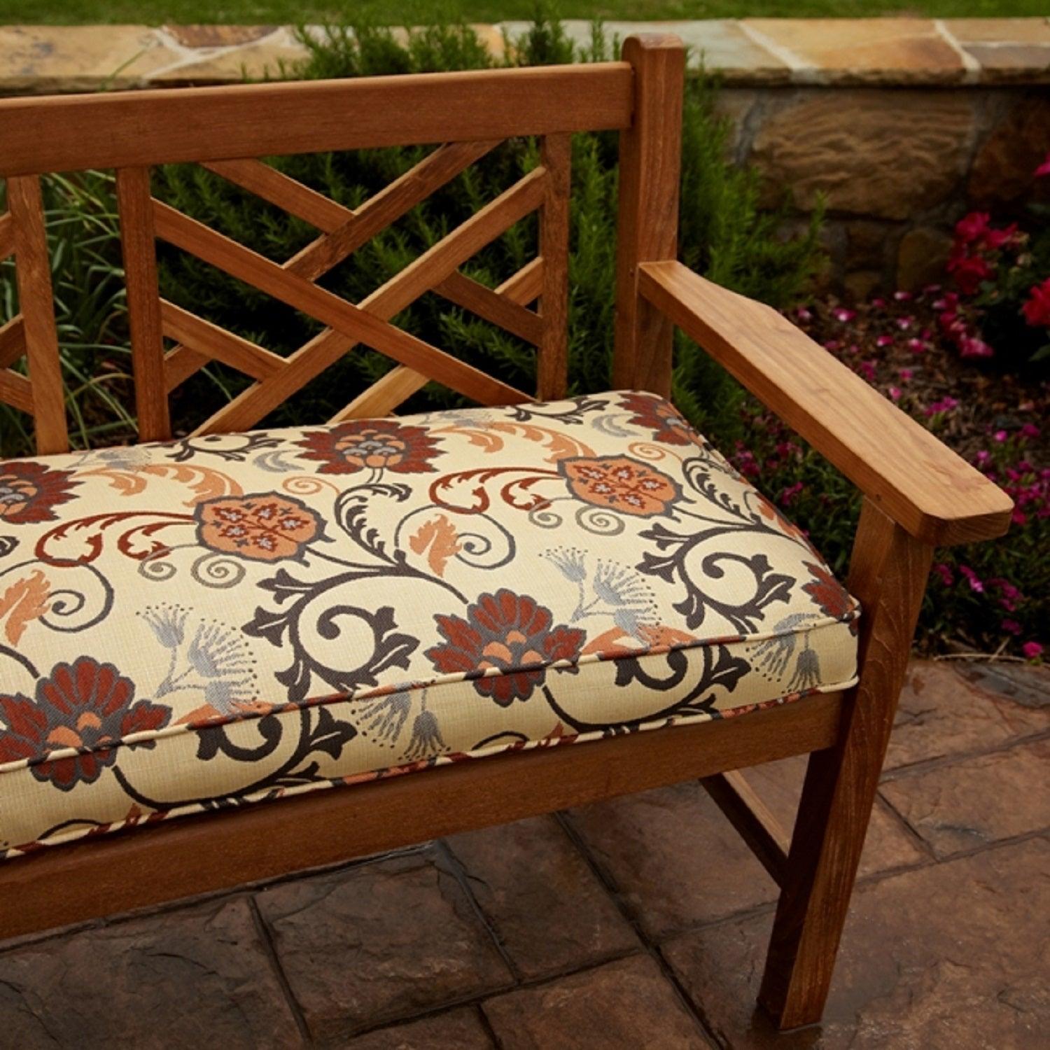 Sunbrella Elegance Marble Indoor/Outdoor Bench Cushion - Sorra Home