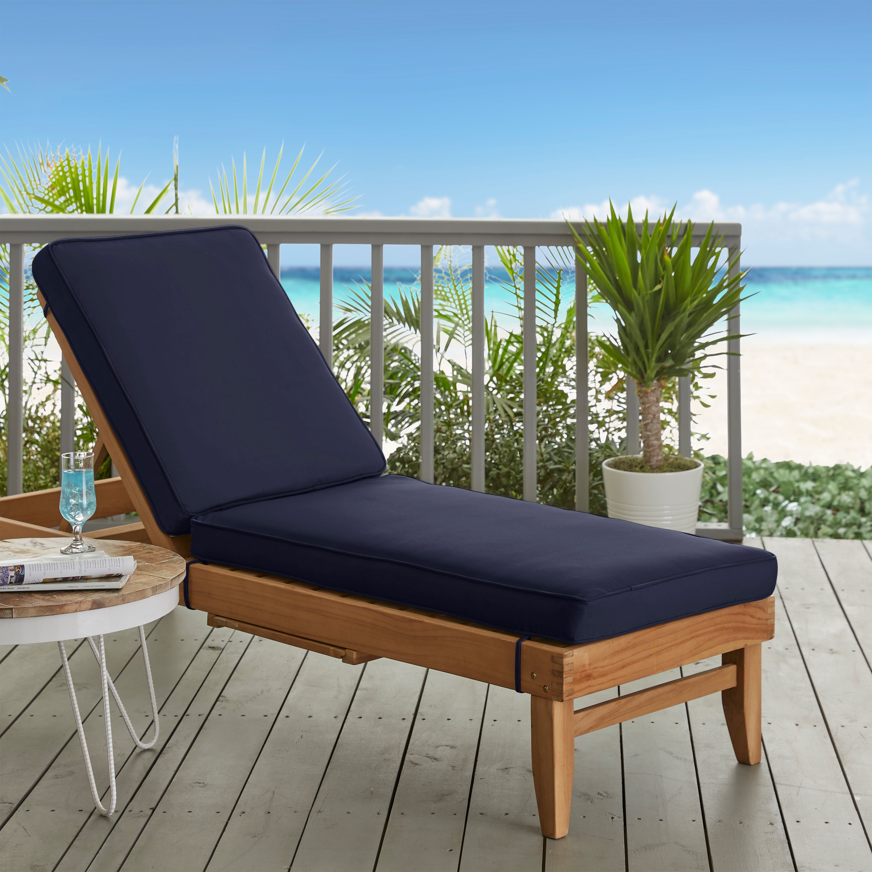 Sunbrella Canvas Chaise Lounge Cushion