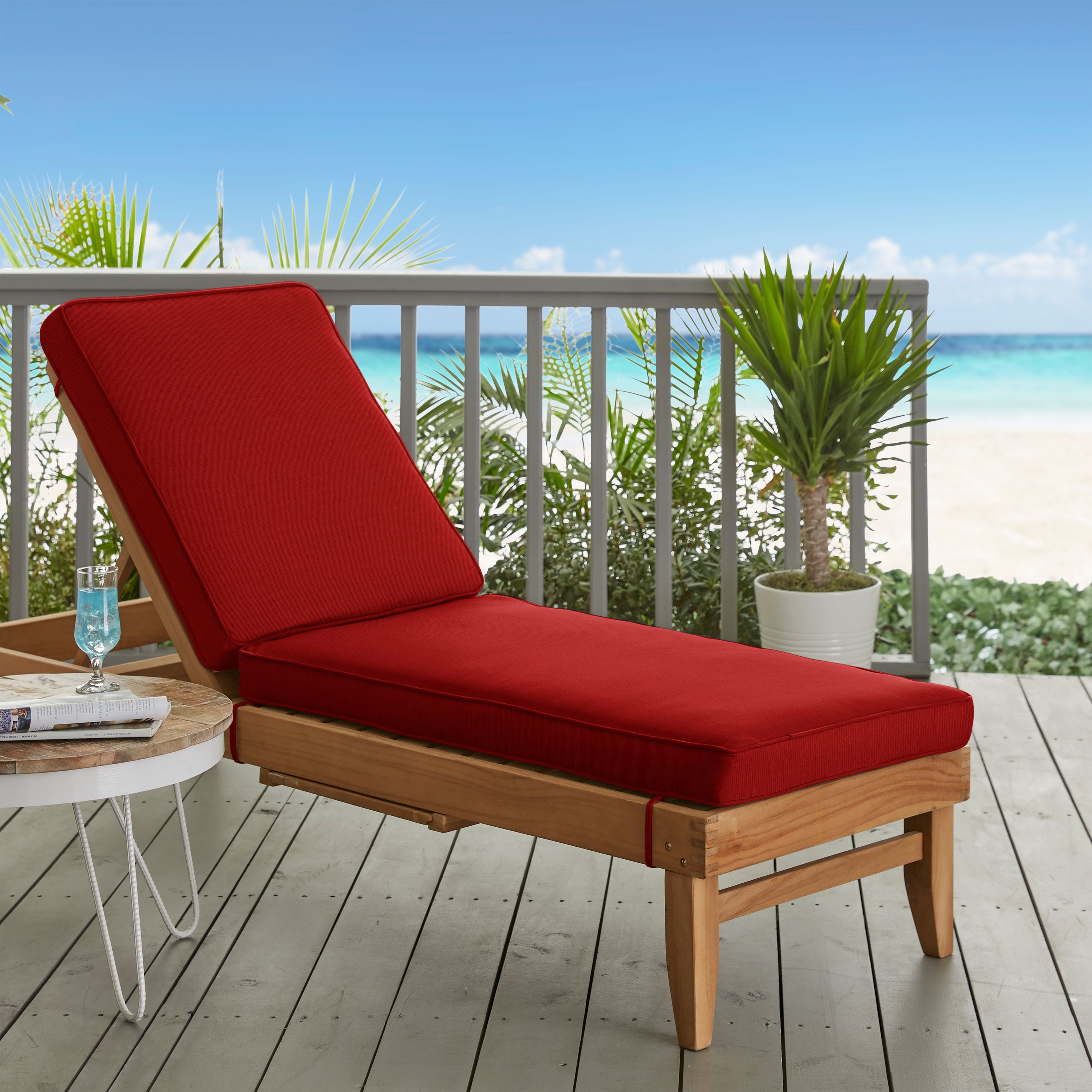 Sunbrella Canvas Chaise Lounge Cushion