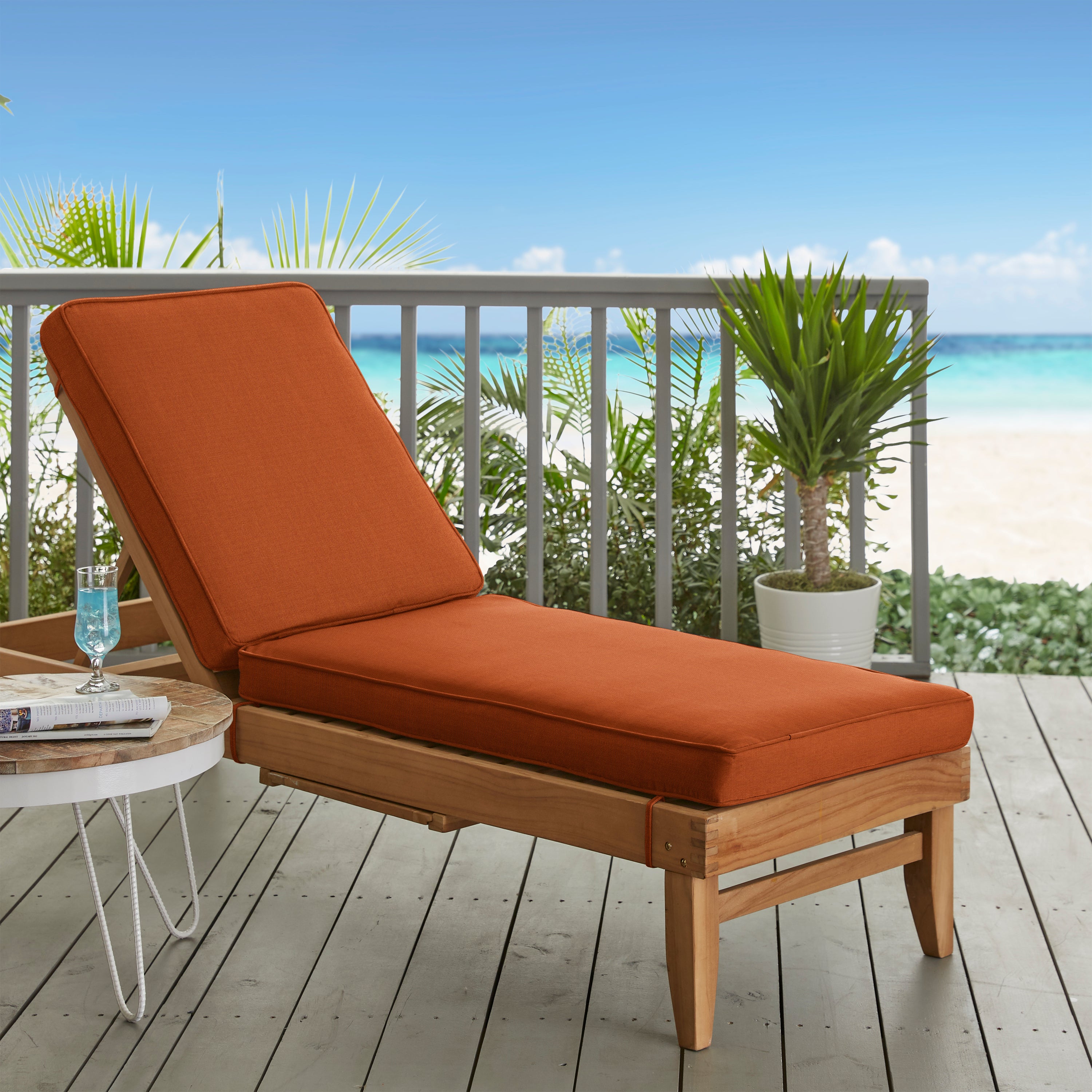 Sunbrella Canvas Chaise Lounge Cushion