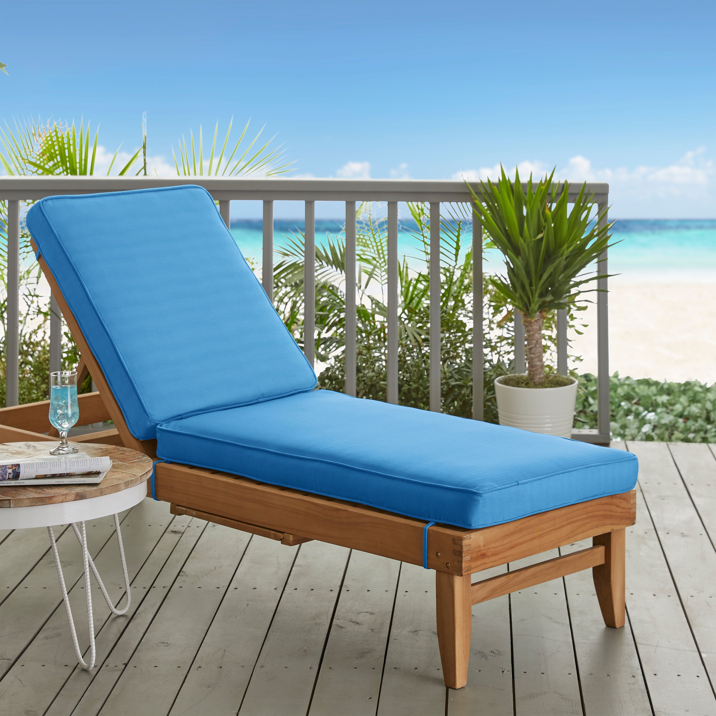 Sunbrella Canvas Chaise Lounge Cushion