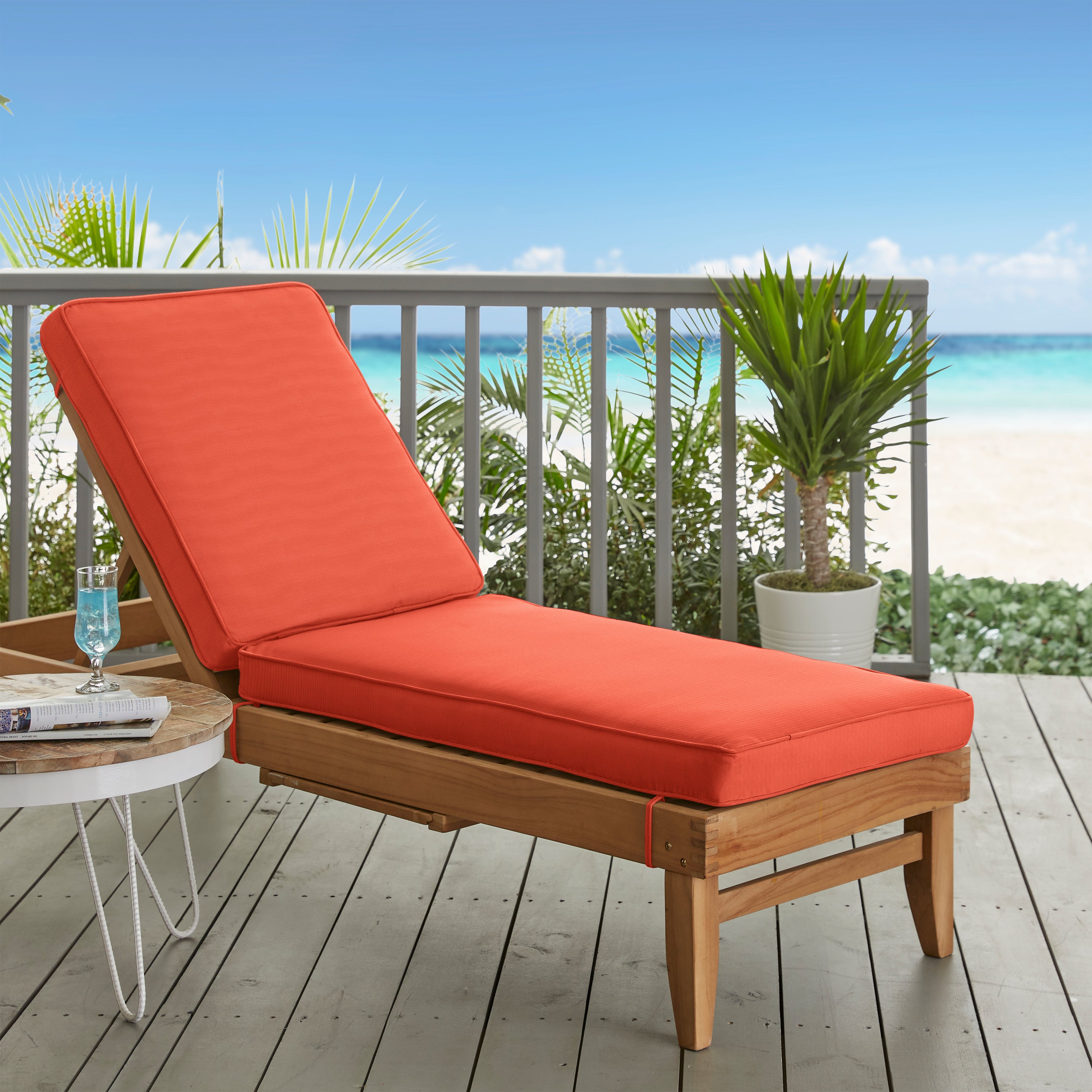 Sunbrella Canvas Chaise Lounge Cushion