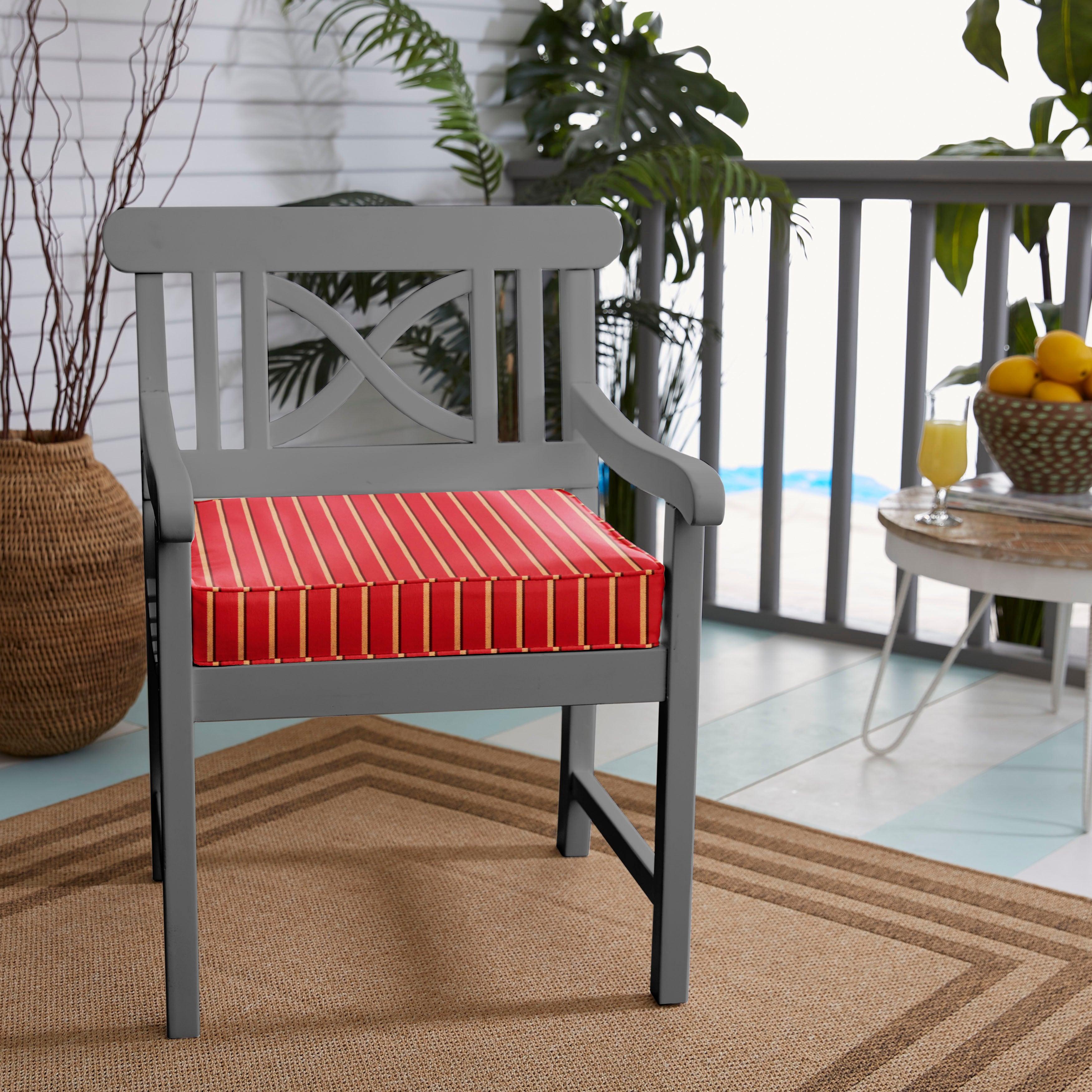 Sunbrella Hardwood Crimson Chair Cushion - Sorra Home