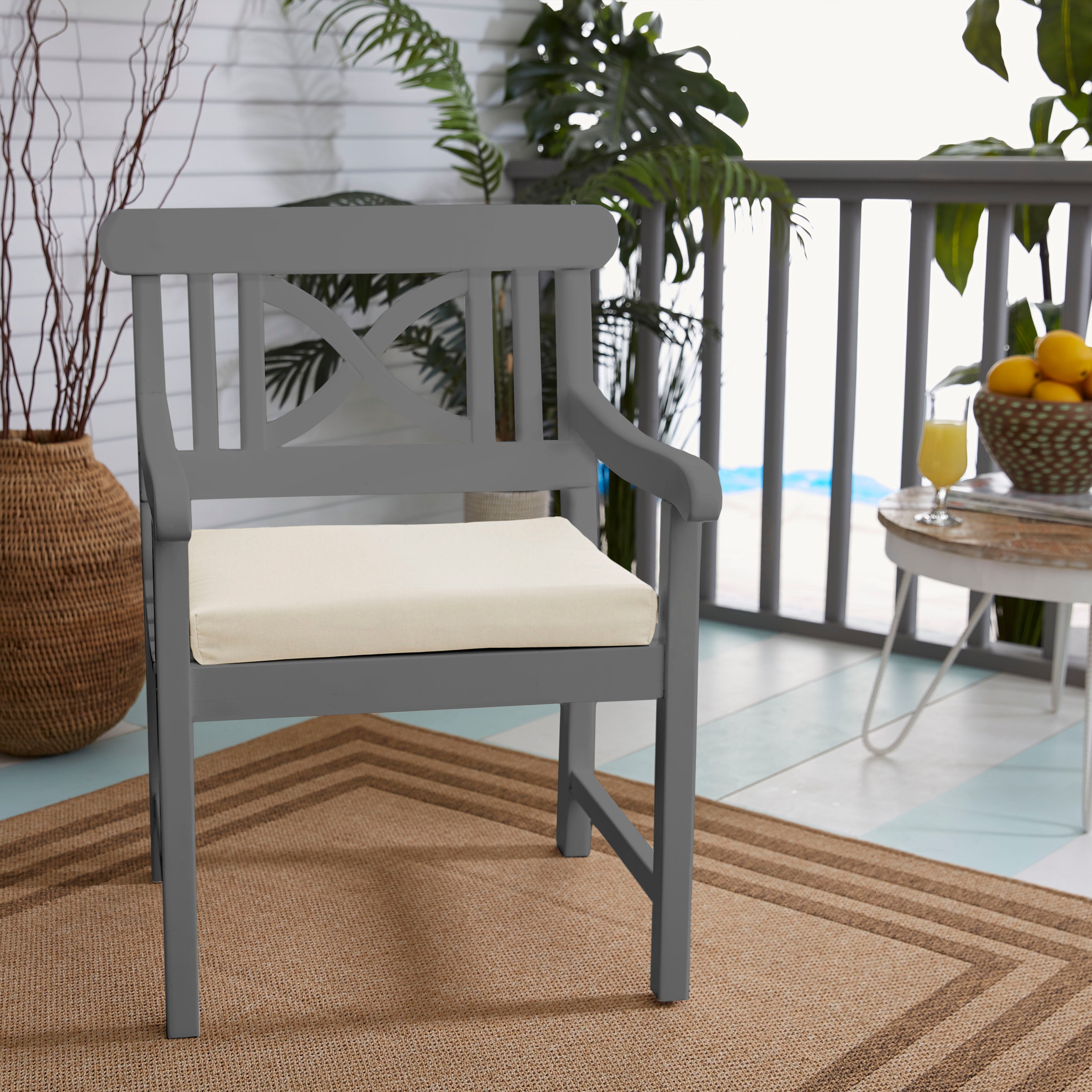 Indoor/Outdoor Chair Cushion (Set of 2)