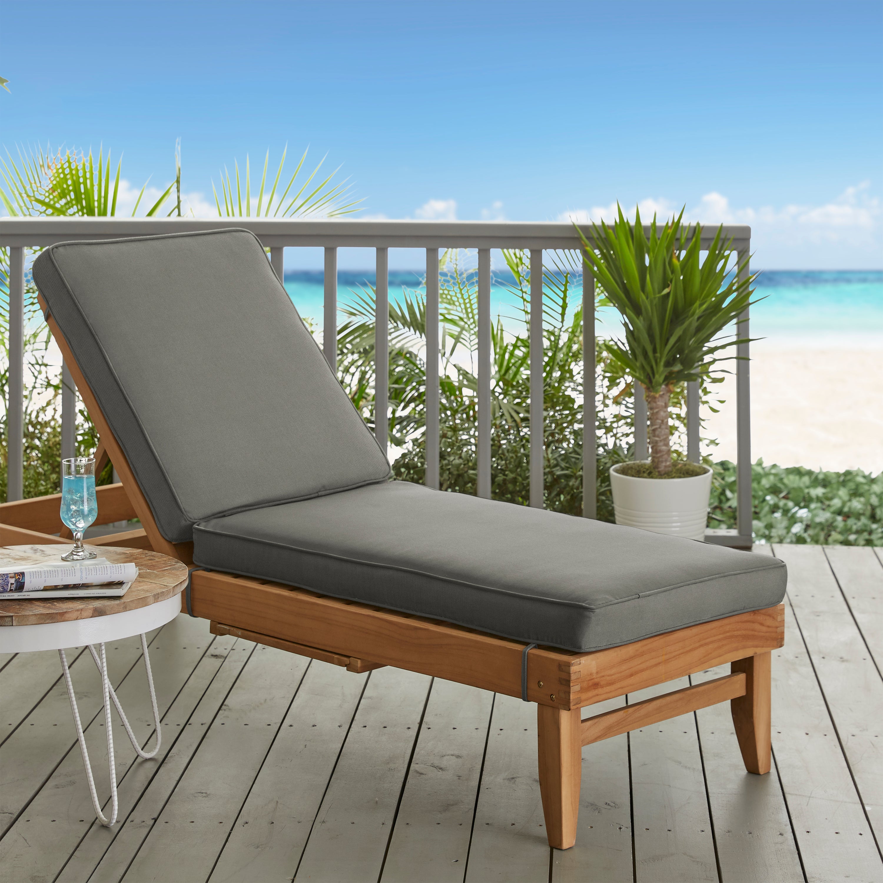 Sunbrella Canvas Chaise Lounge Cushion