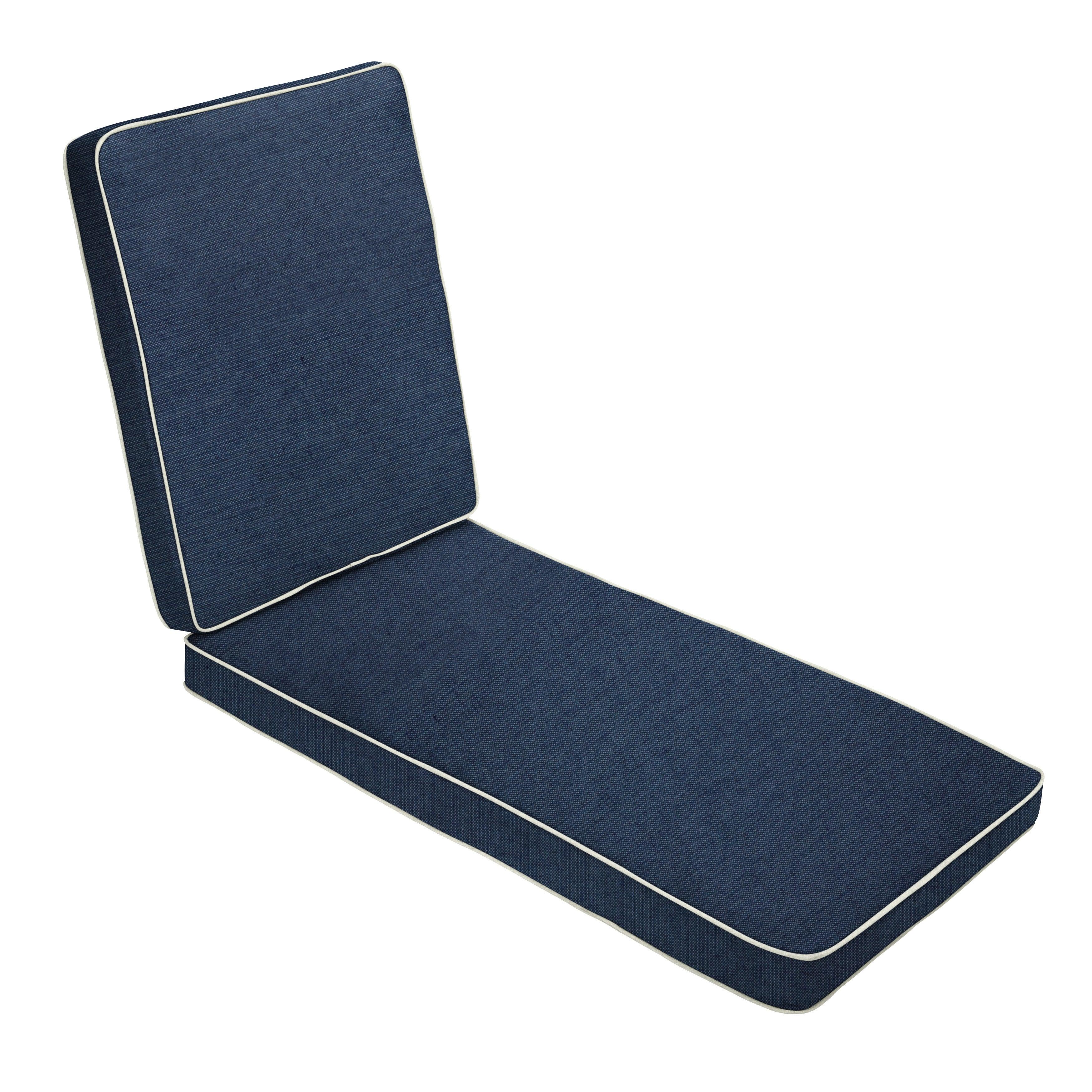 Navy chaise hot sale lounge cushions