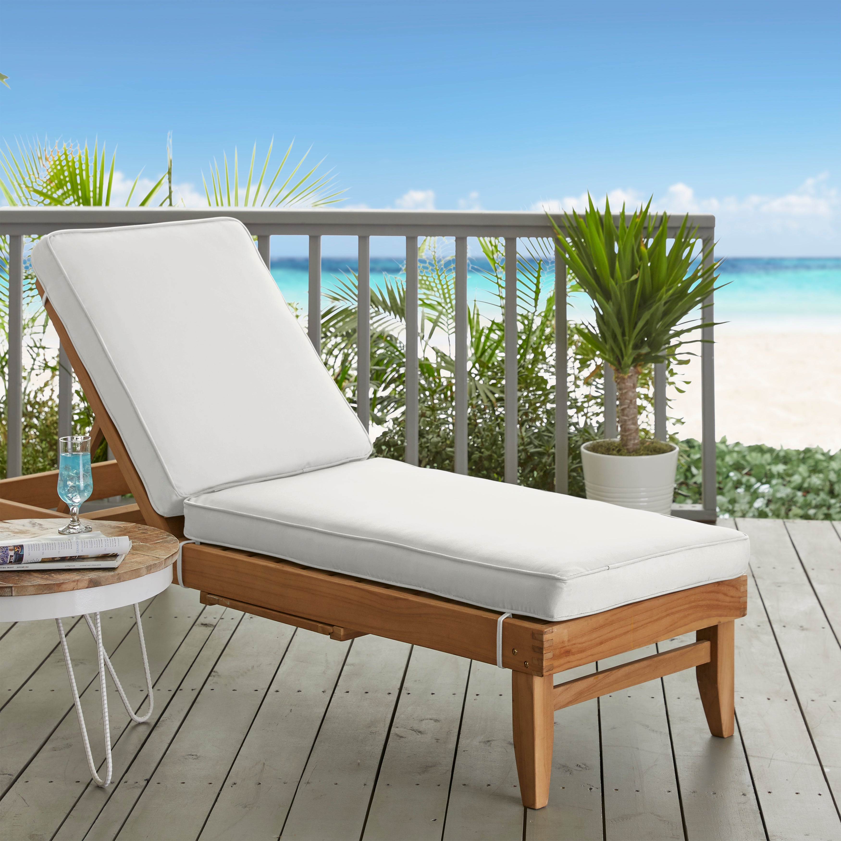 Sunbrella Canvas Chaise Lounge Cushion