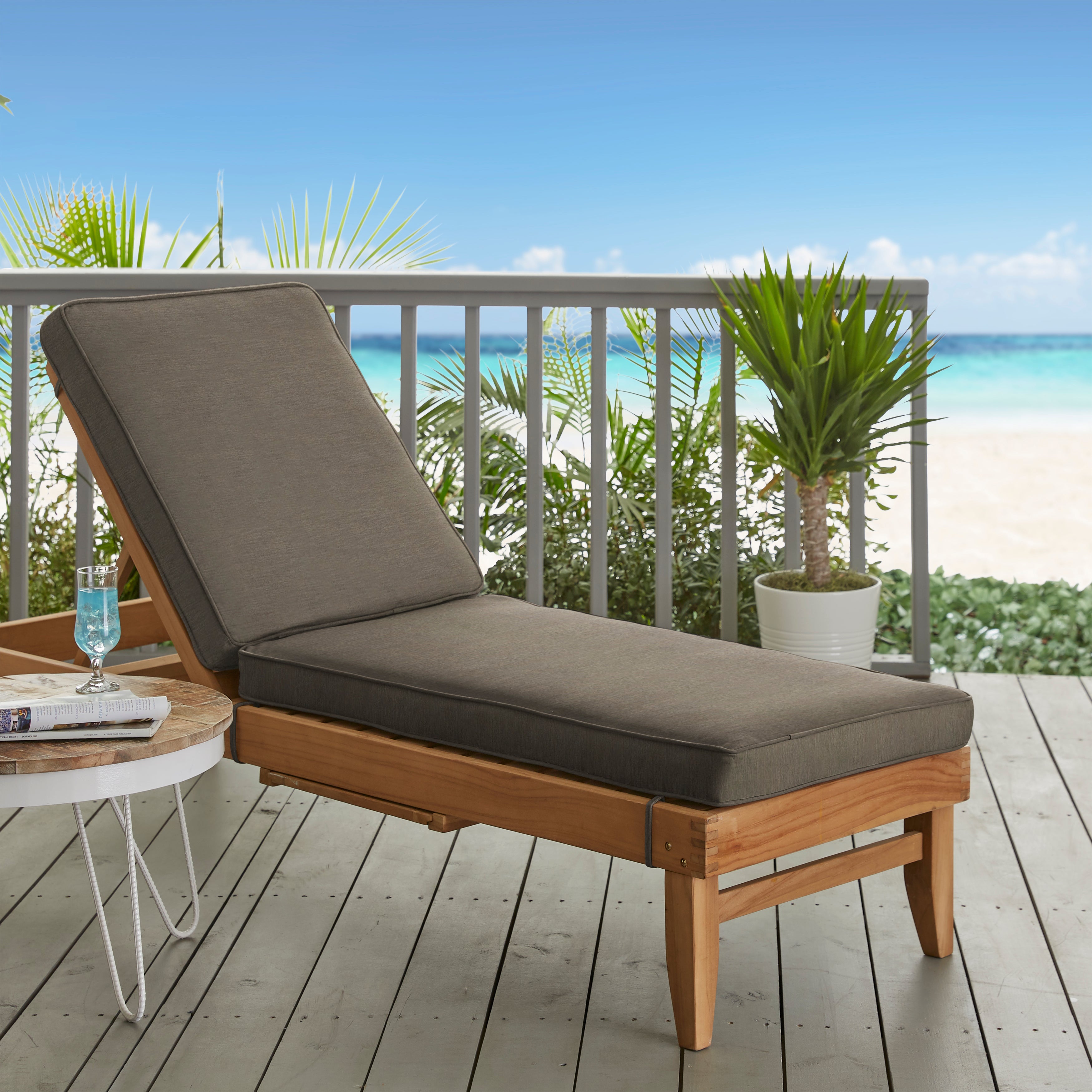 Sunbrella Canvas Chaise Lounge Cushion