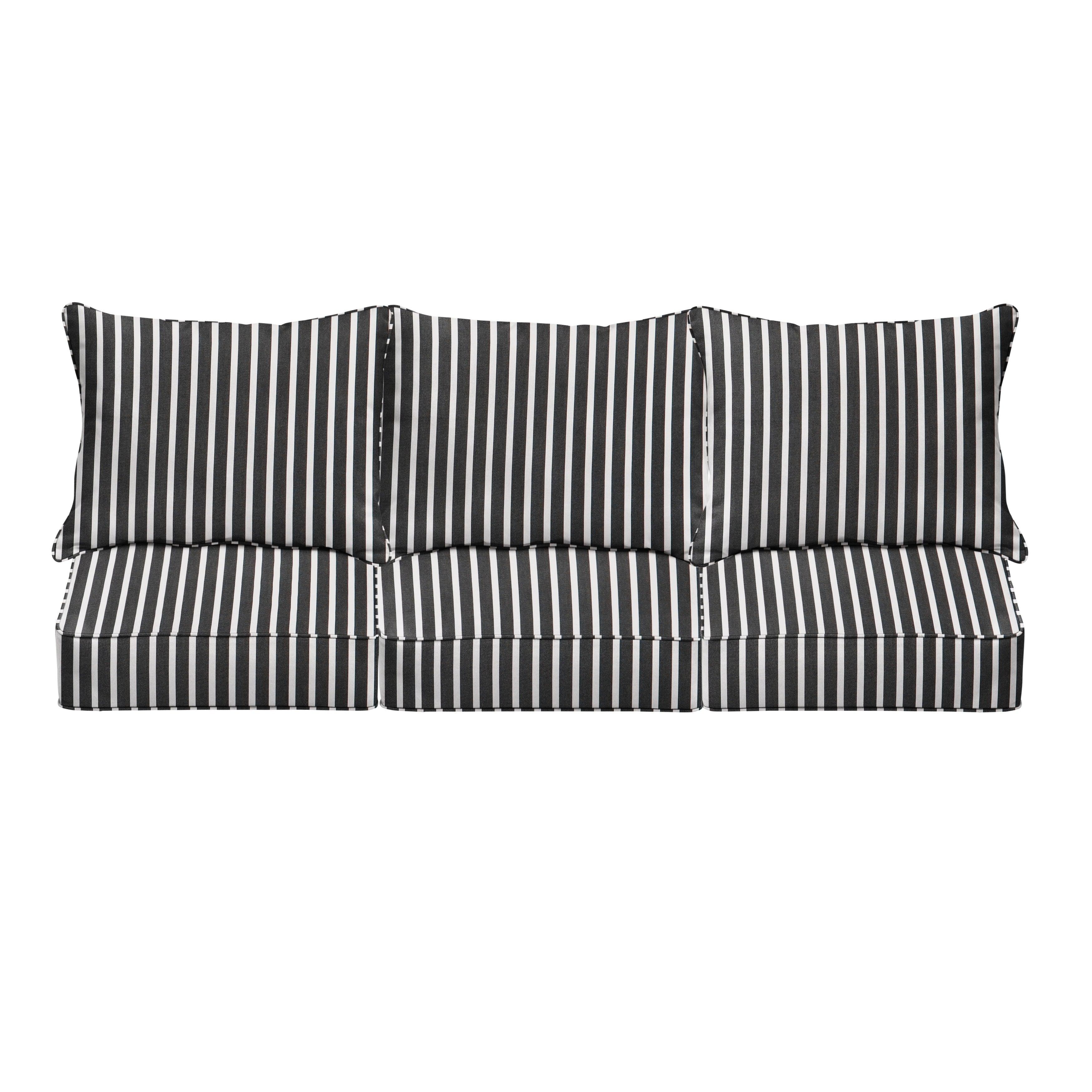 Sunbrella Shore Deep Seating Sofa Pillow & Cushion Set - Sorra Home