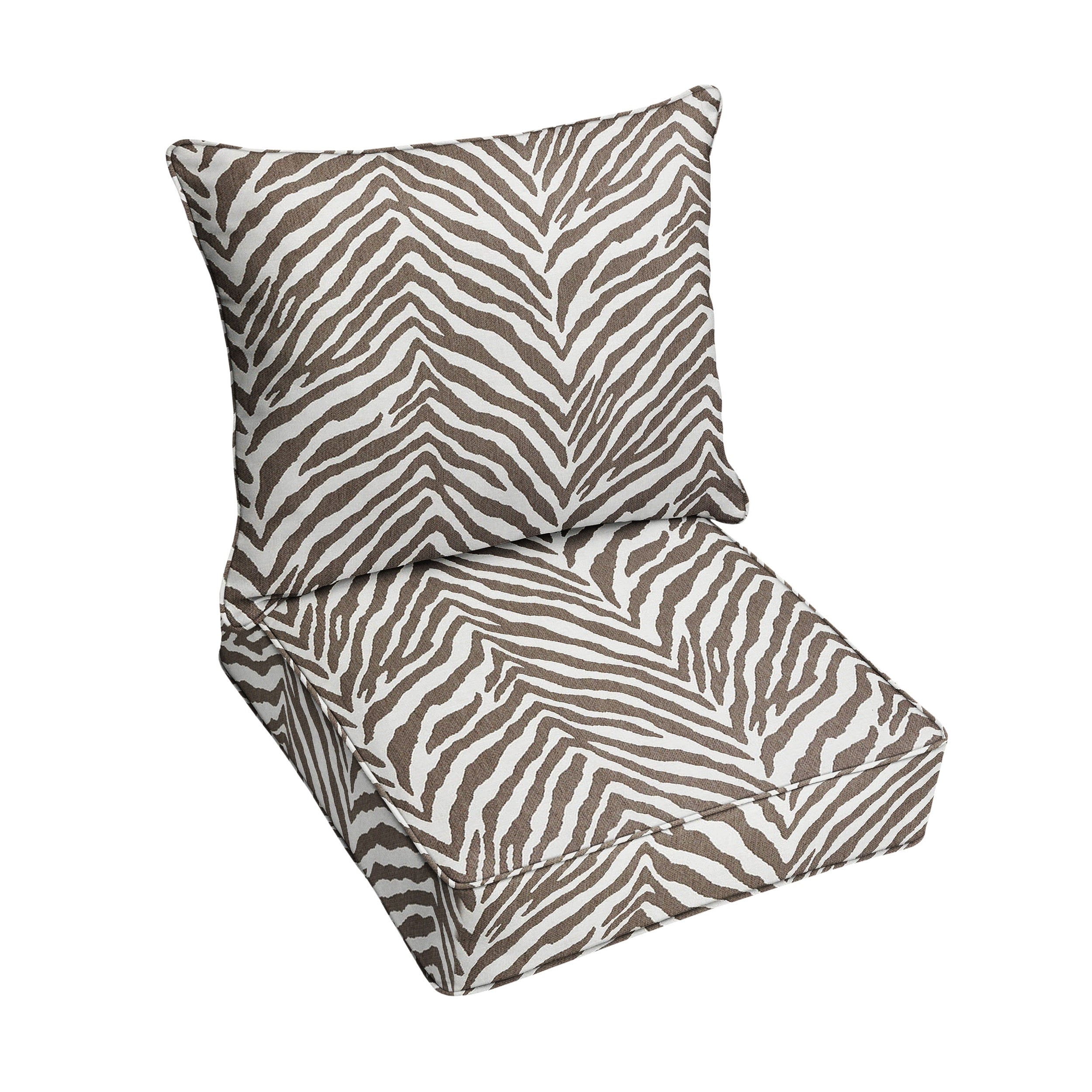 Sunbrella Deep Seating Corded Pillow and Cushion Set - Animal Print