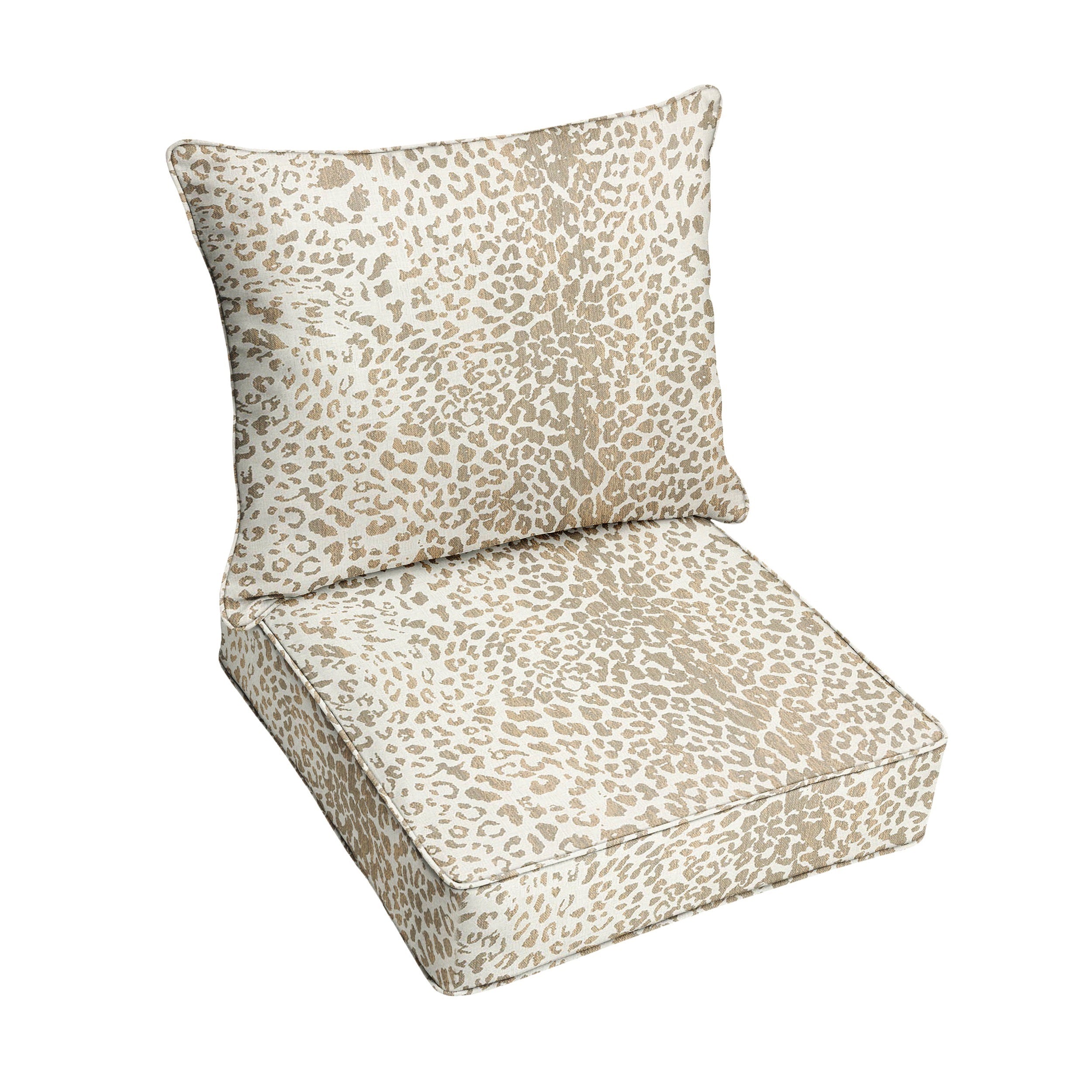 Sunbrella Deep Seating Corded Pillow and Cushion Set - Animal Print