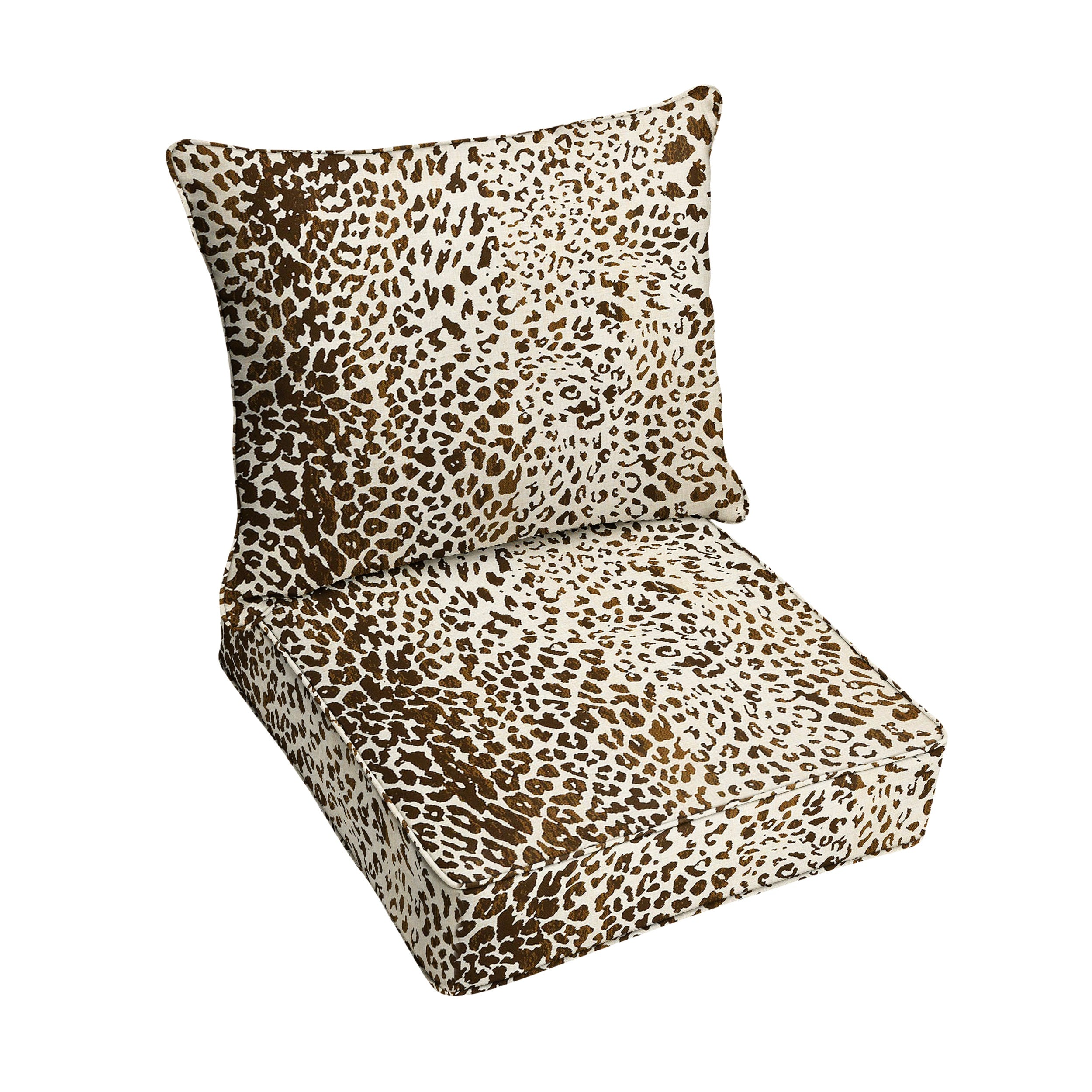 Sunbrella Deep Seating Corded Pillow and Cushion Set - Animal Print