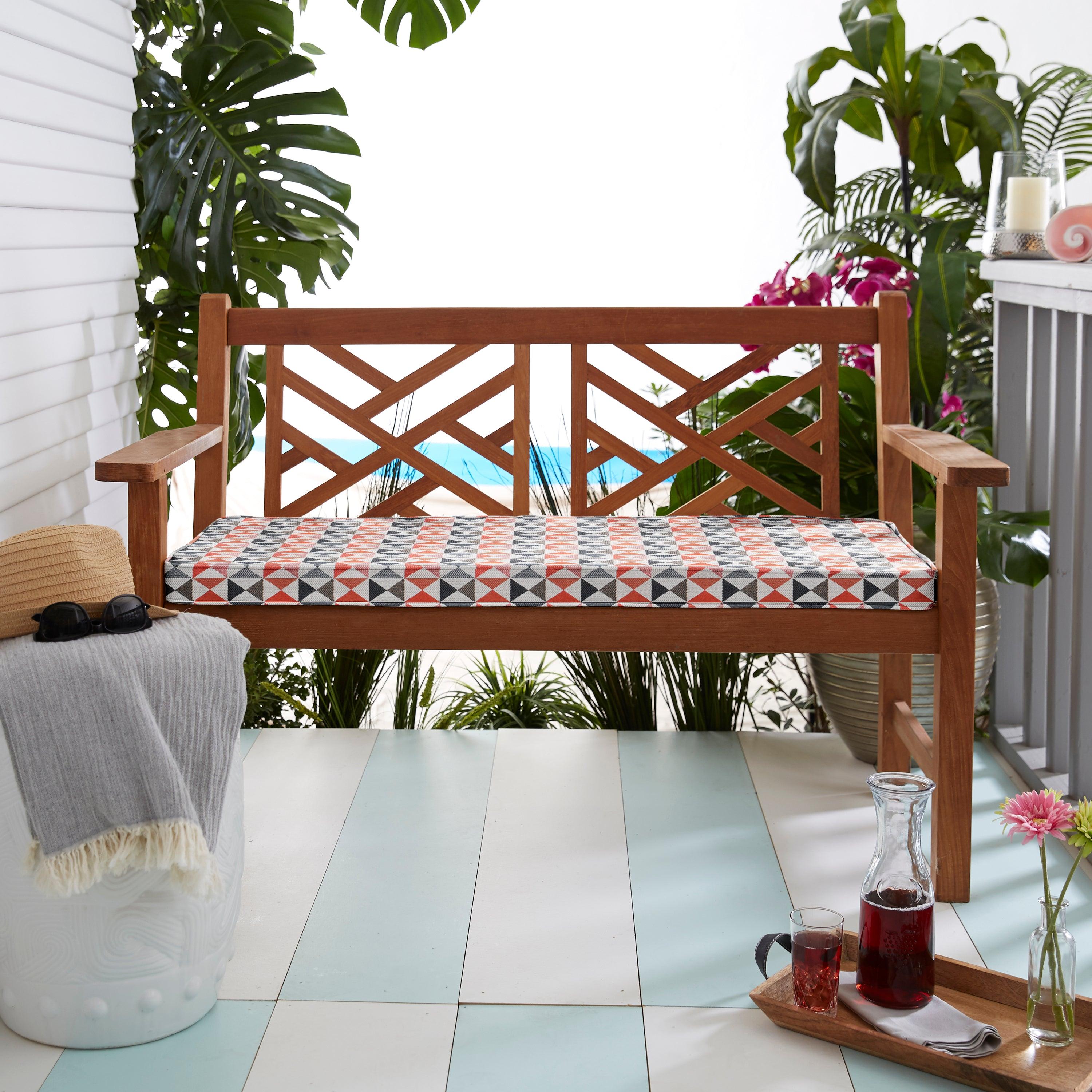 Sunbrella Array Dawn Indoor/Outdoor Bench Cushion - Sorra Home