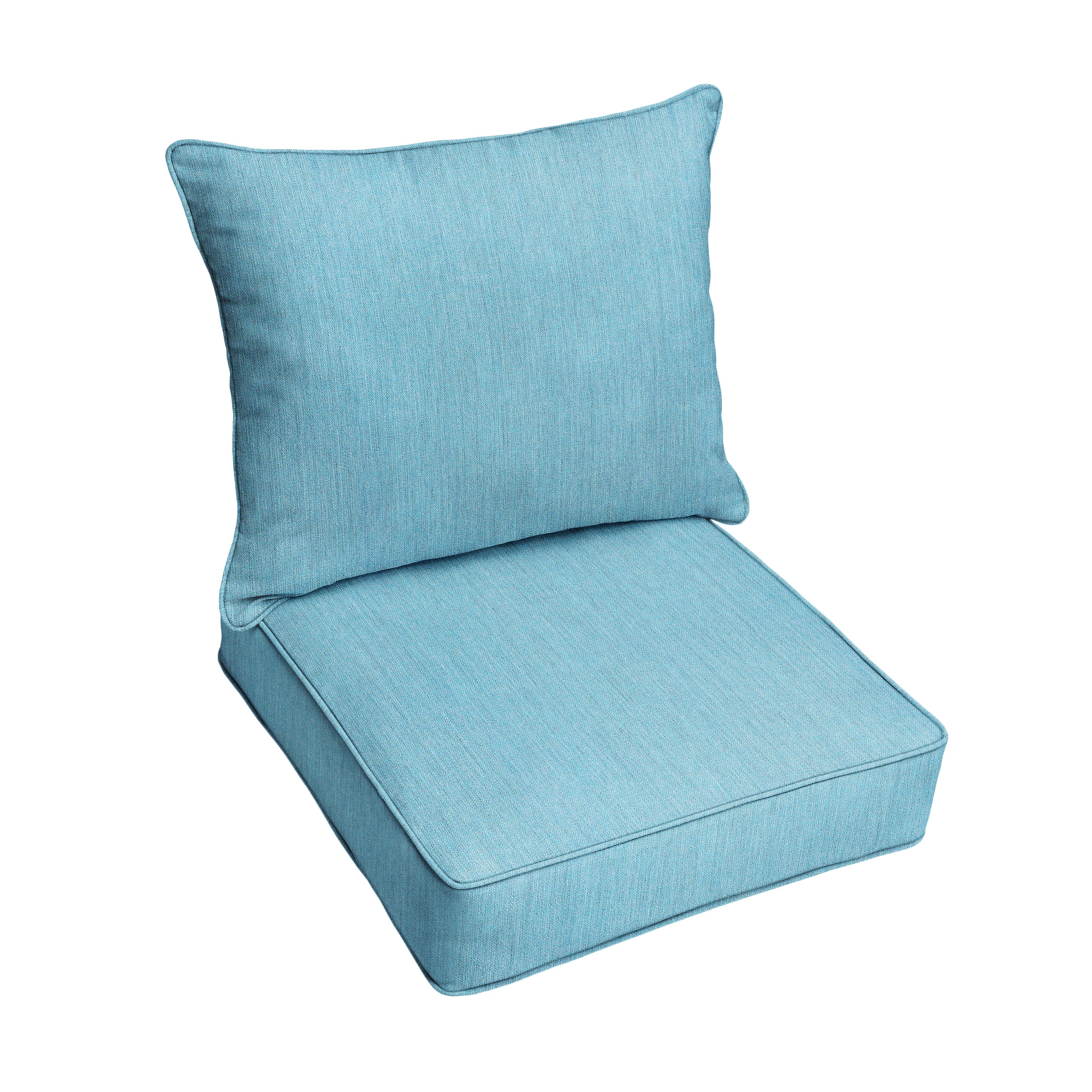 Sunbrella Deep Seating Corded Pillow and Cushion Set - Spectrum & Cast in Cast Horizon