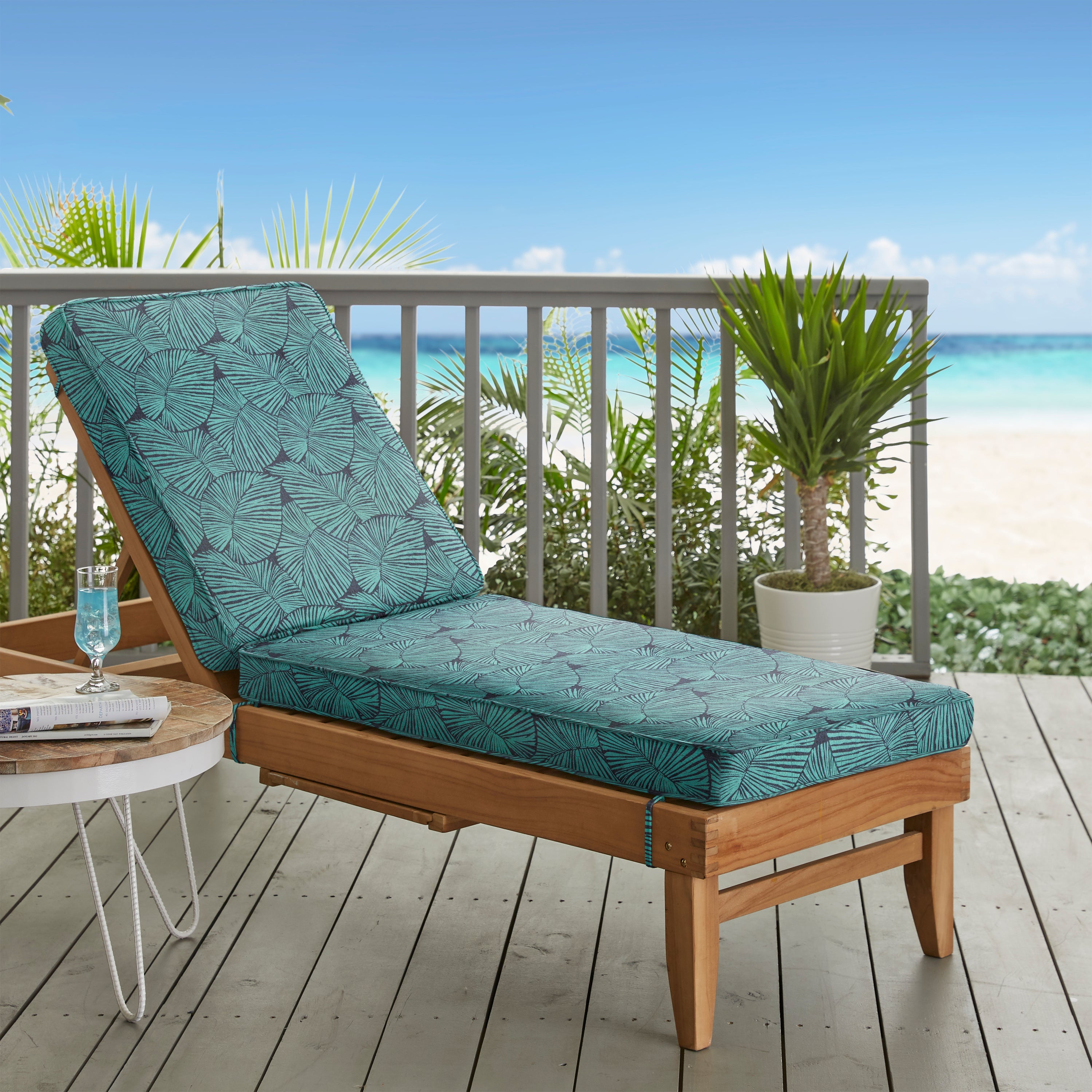 Talia Caribbean Chaise Lounge Cushion