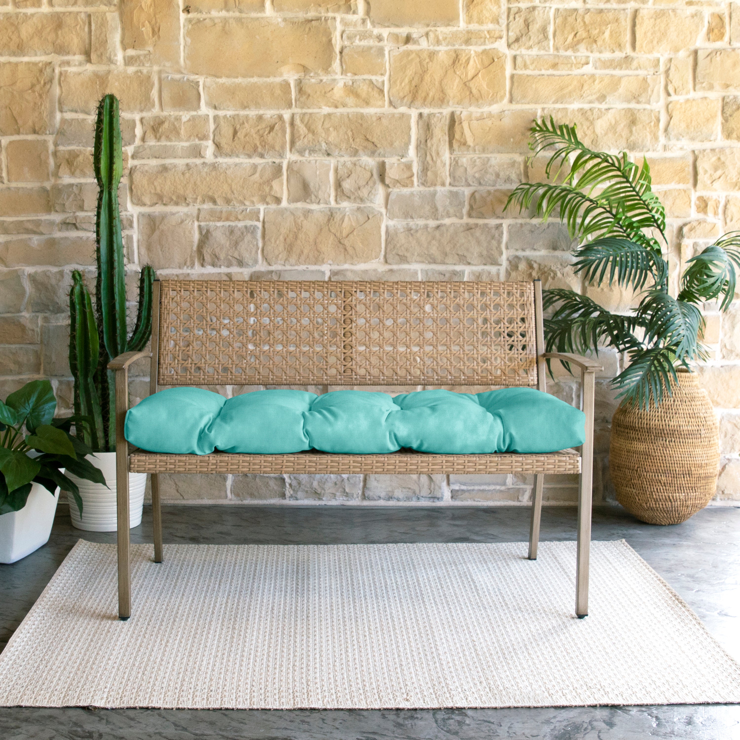 Sunbrella Tufted Indoor/Outdoor Bench Cushion