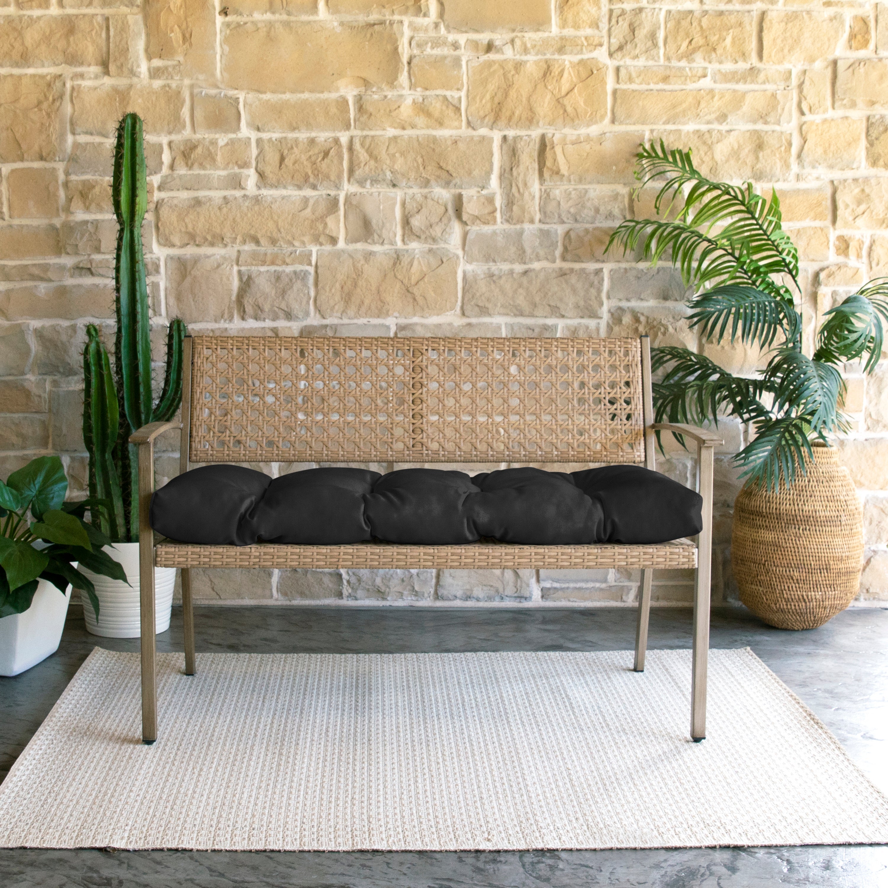 Sunbrella Tufted Indoor/Outdoor Bench Cushion