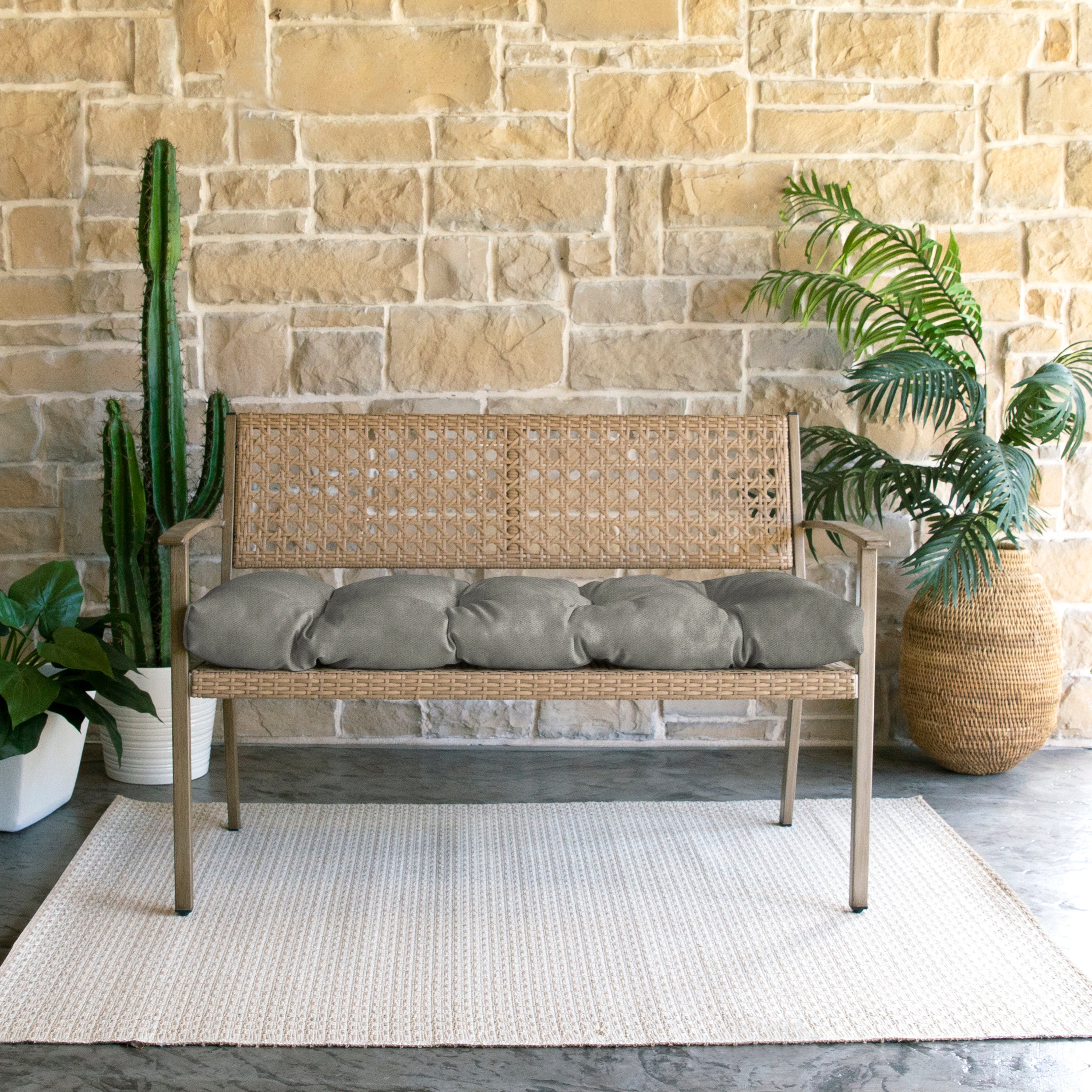 Sunbrella Tufted Indoor/Outdoor Bench Cushion