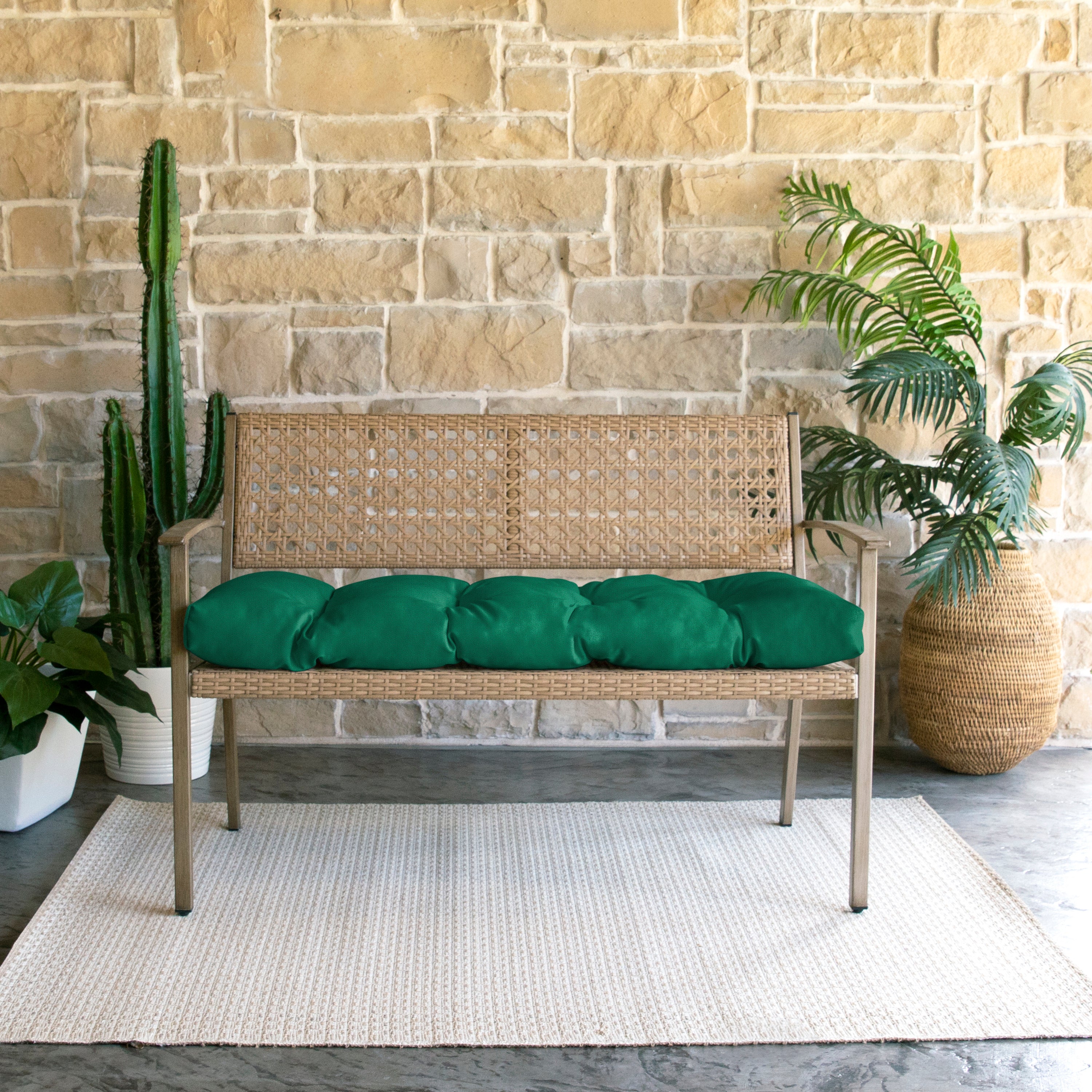 Sunbrella Tufted Indoor/Outdoor Bench Cushion