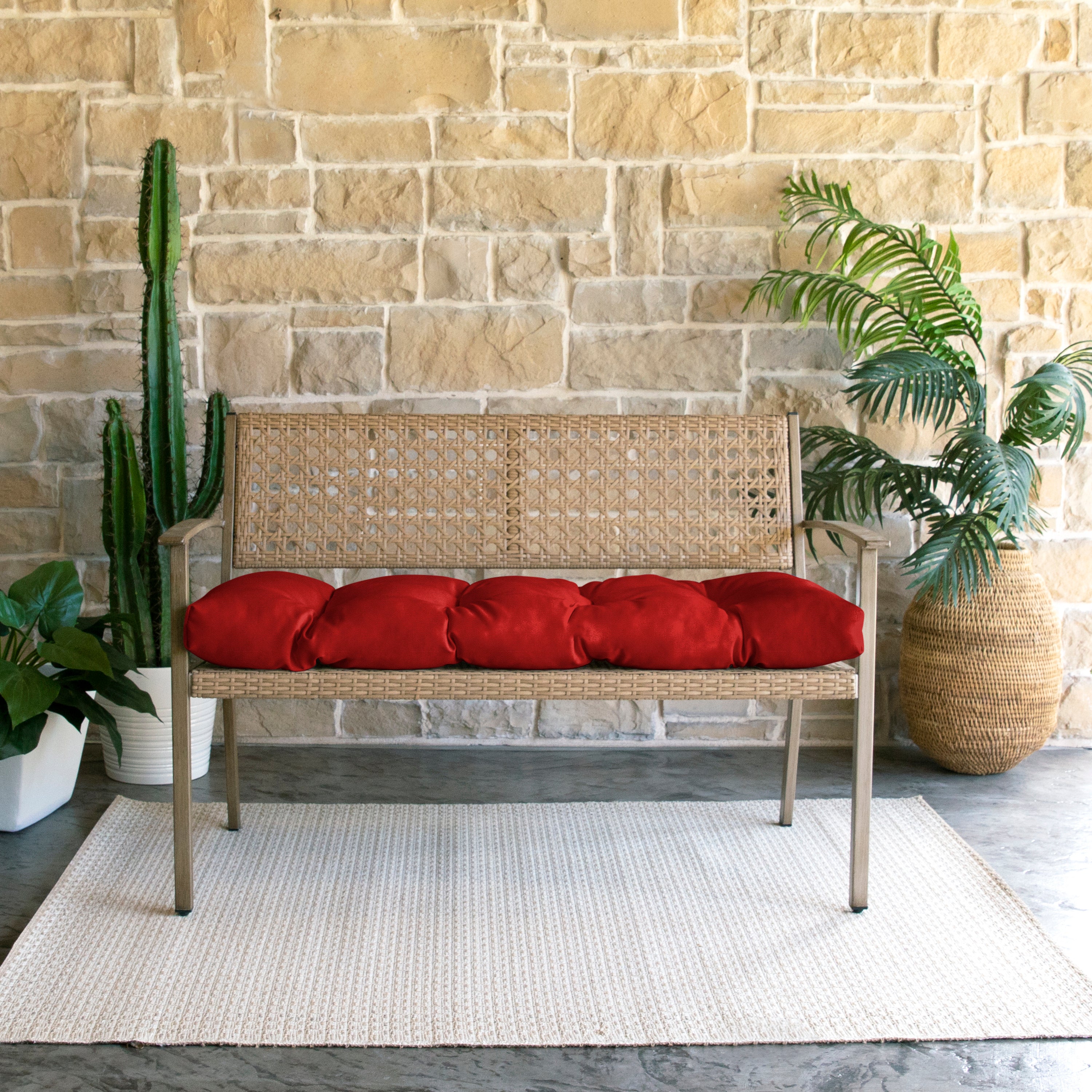 Sunbrella Tufted Indoor/Outdoor Bench Cushion
