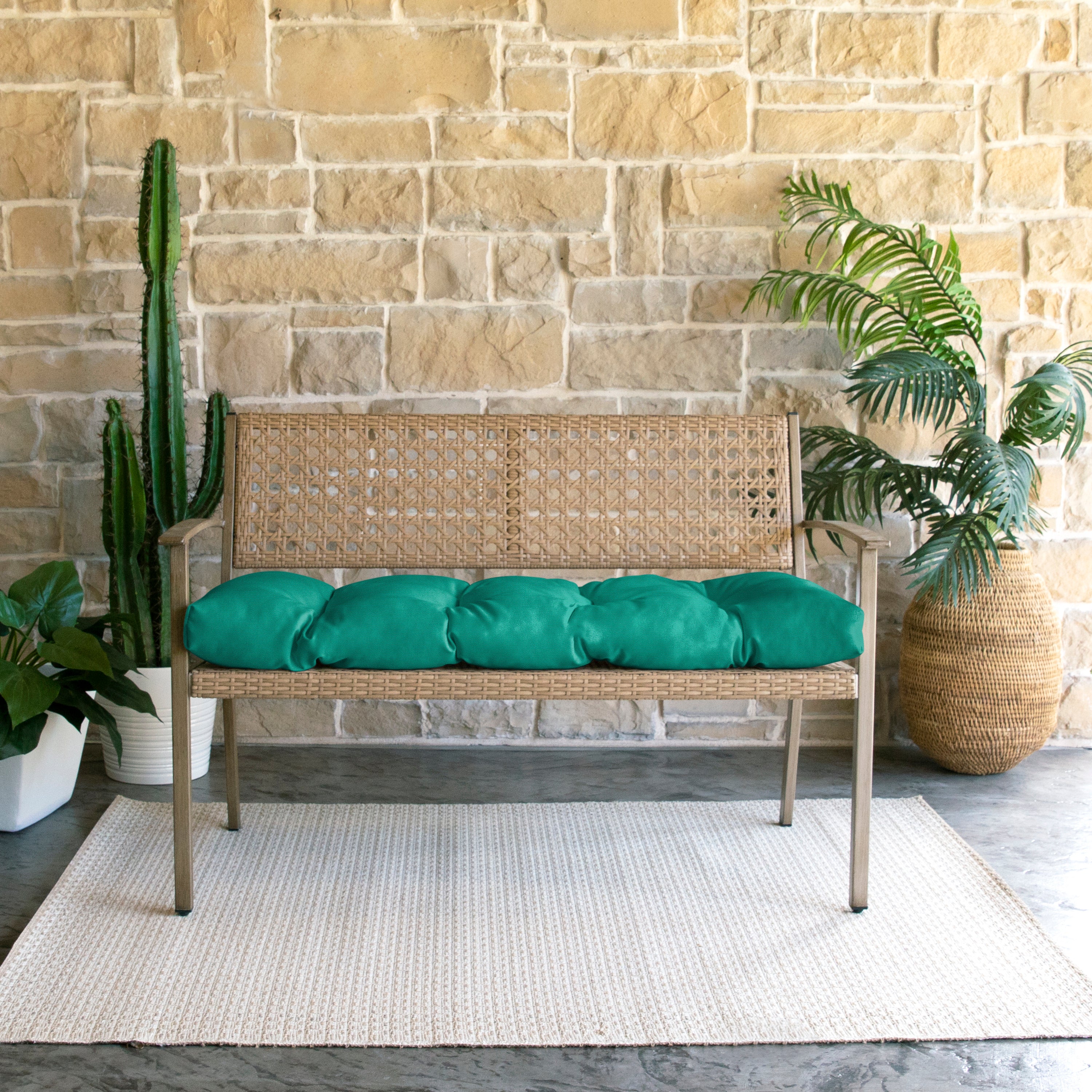 Sunbrella Tufted Indoor/Outdoor Bench Cushion