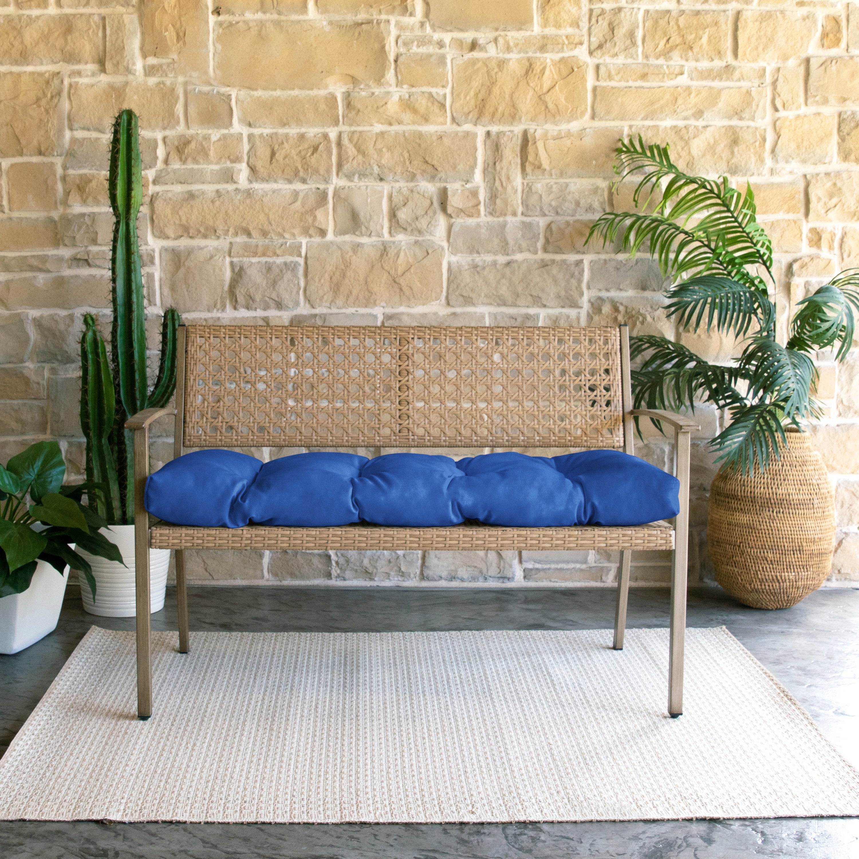 Sunbrella Tufted Indoor/Outdoor Bench Cushion