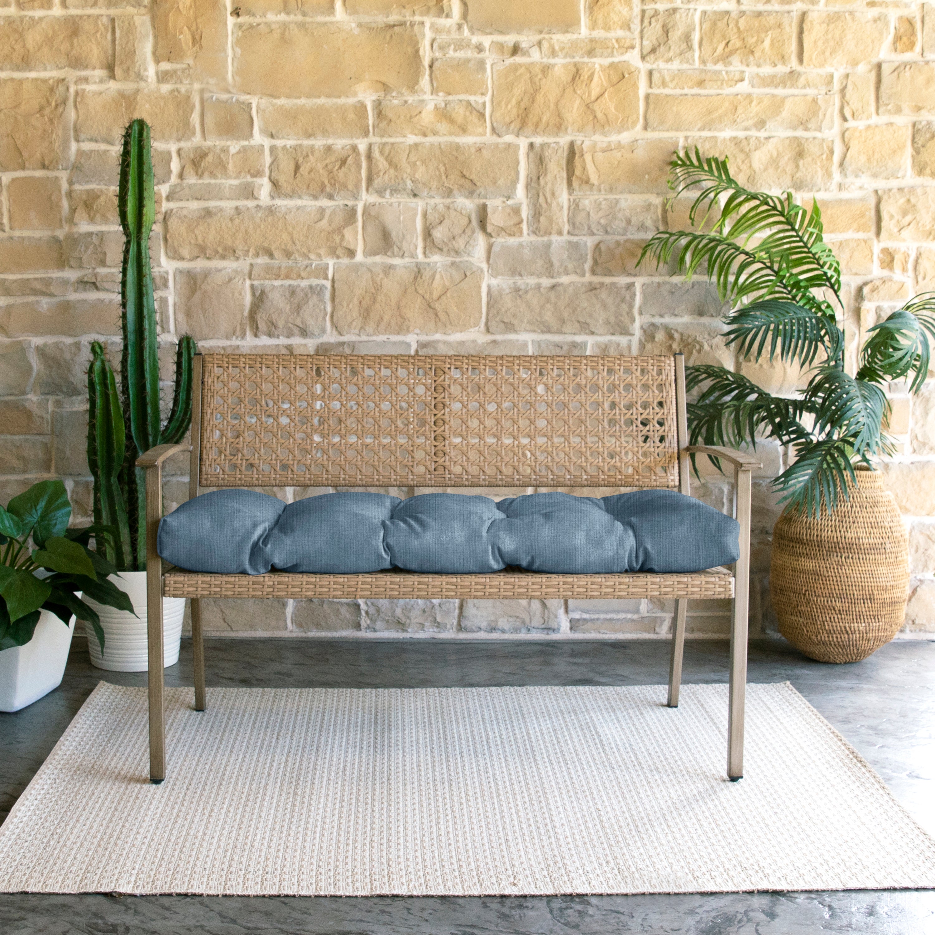 Sunbrella Tufted Indoor/Outdoor Bench Cushion