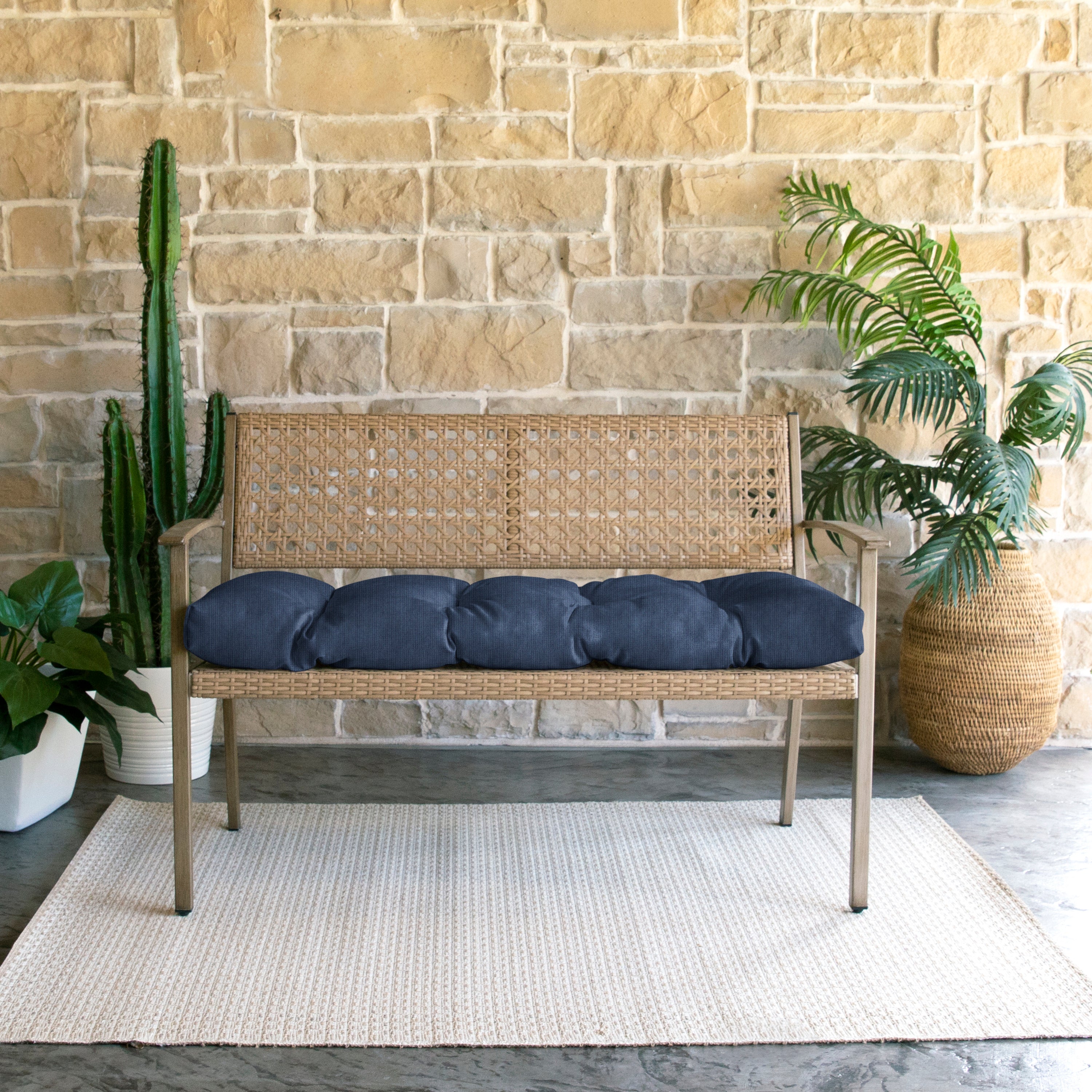 Sunbrella Tufted Indoor/Outdoor Bench Cushion