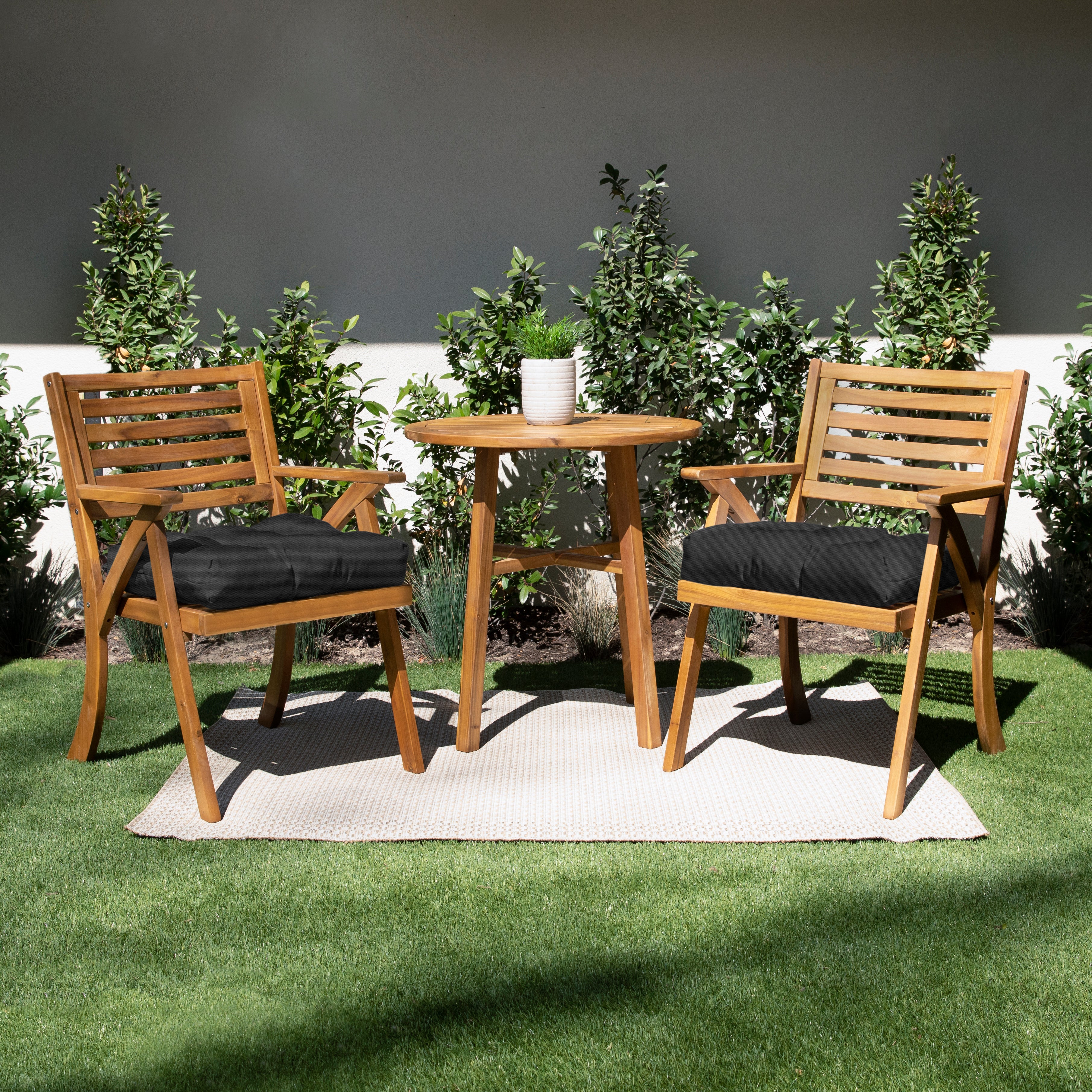 Sunbrella Tufted Round Back Cushion (Set of 2)