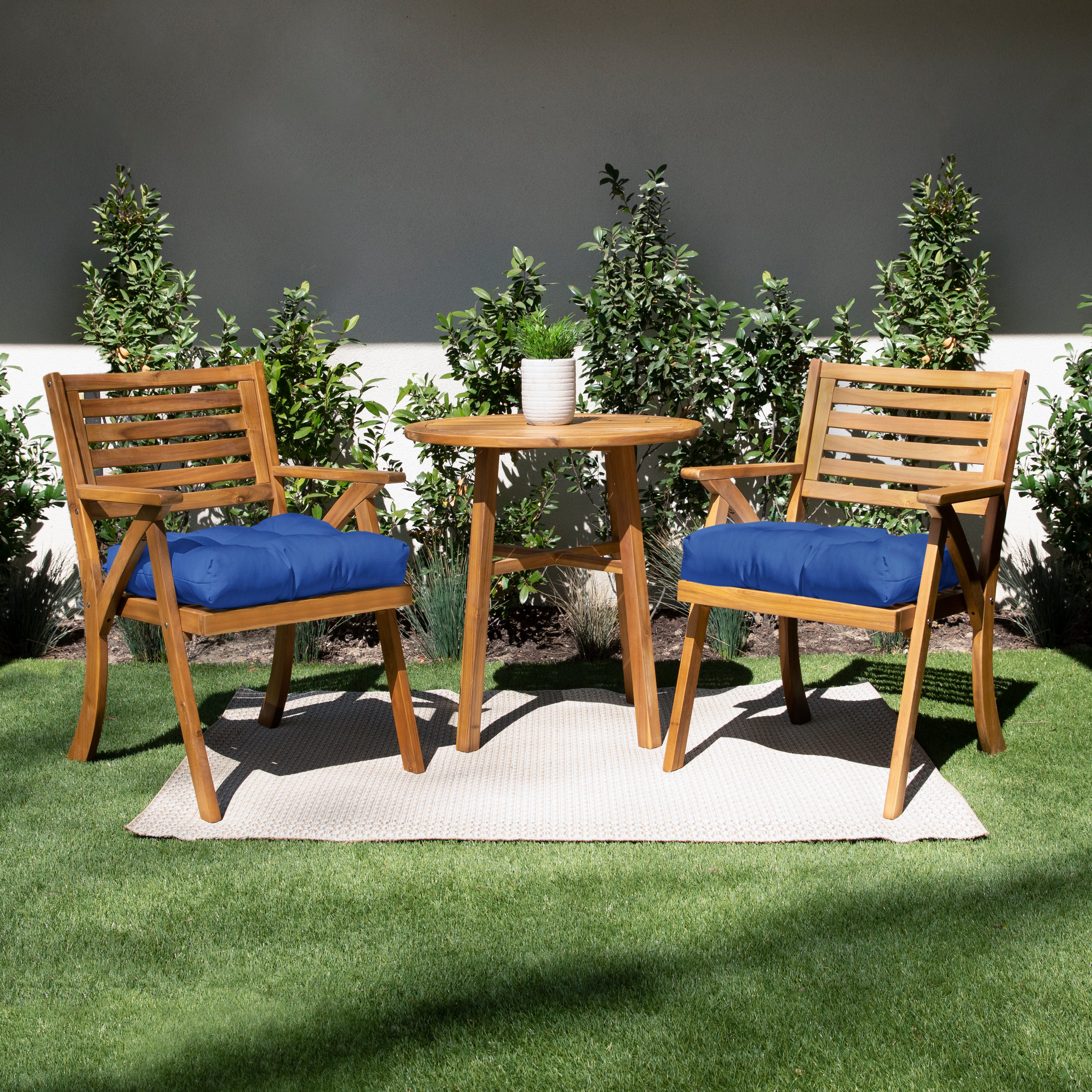 Sunbrella Tufted Round Back Cushion (Set of 2)