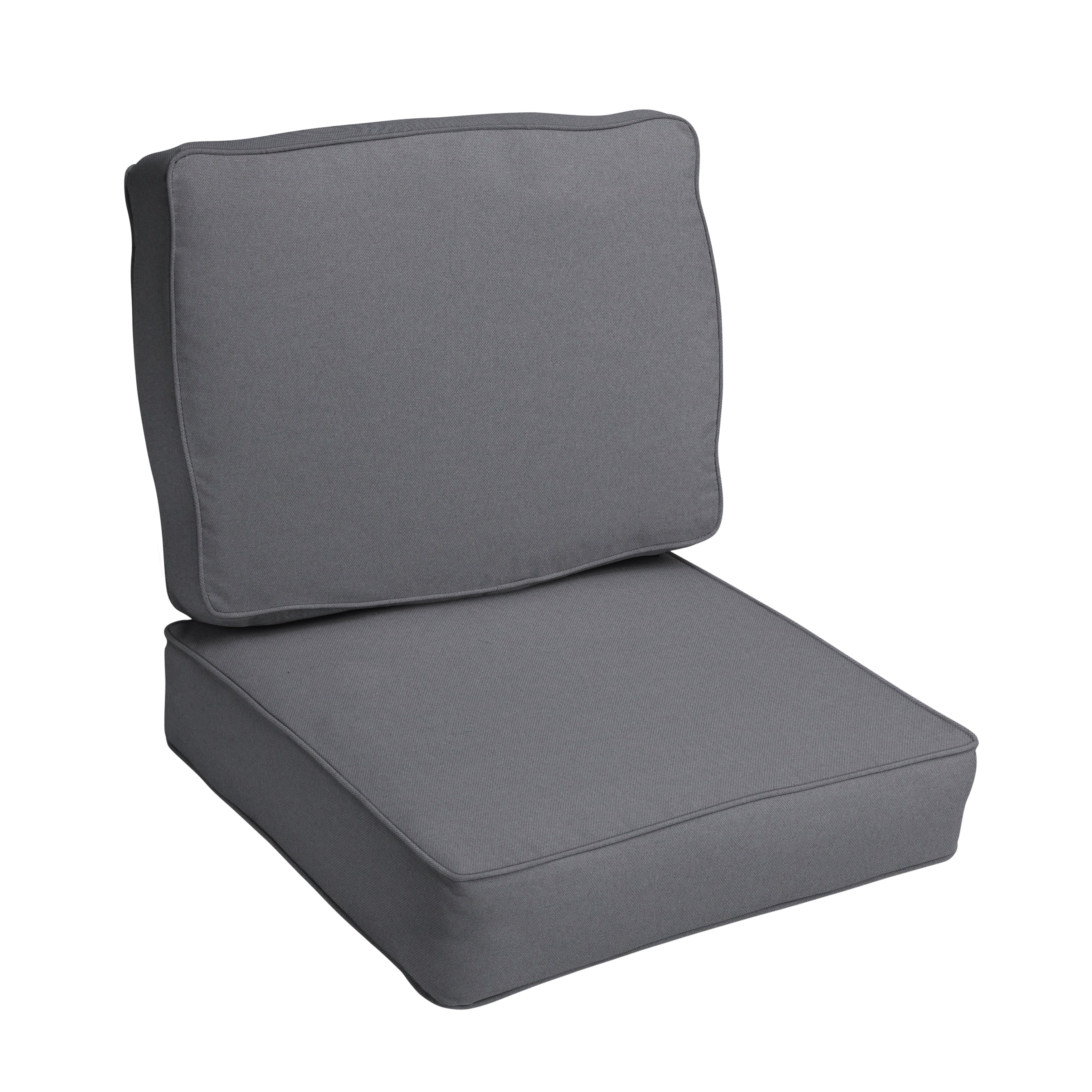 Indoor/Outdoor Deep Seating Cushion Set - Charcoal