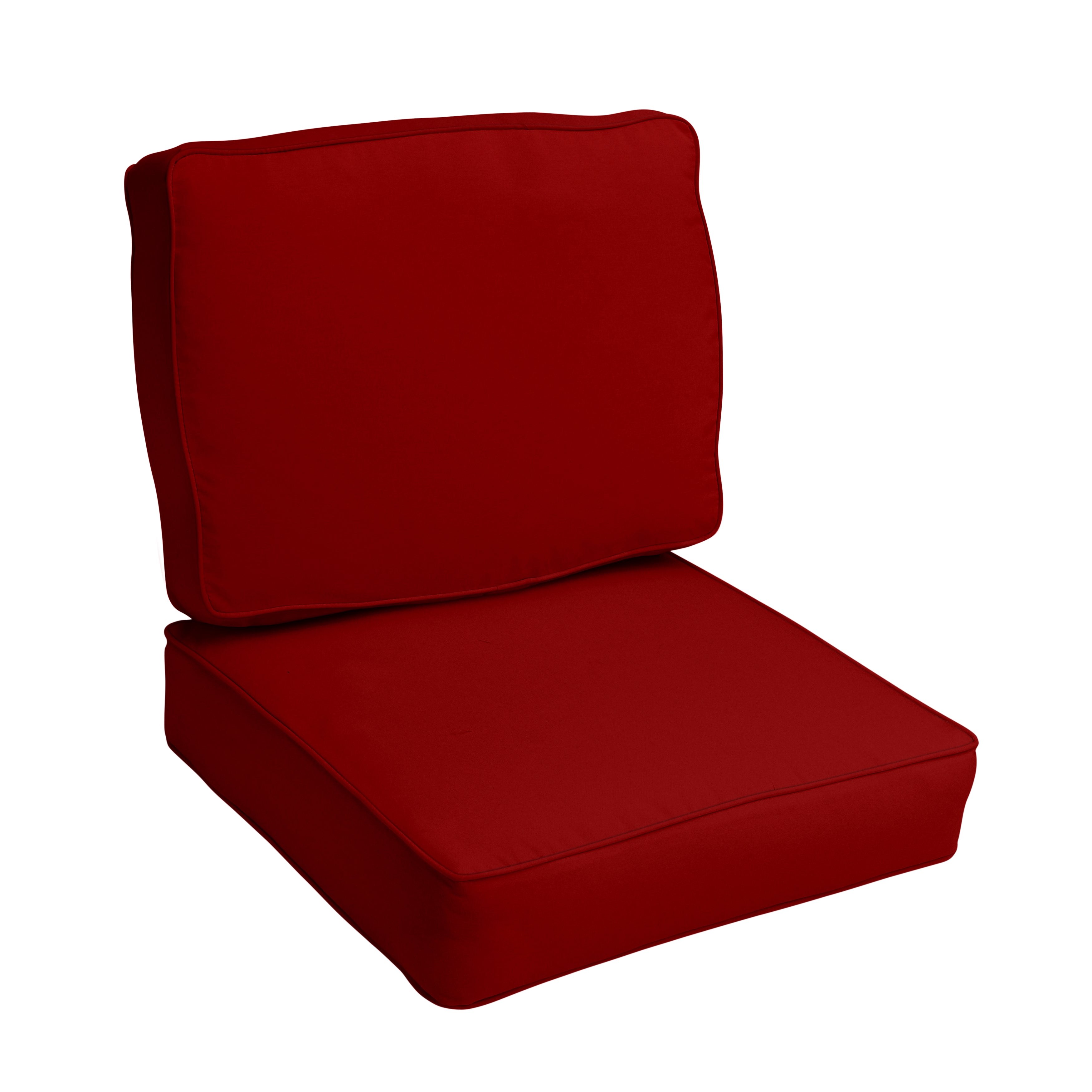 Indoor/Outdoor Deep Seating Cushion Set - Crimson