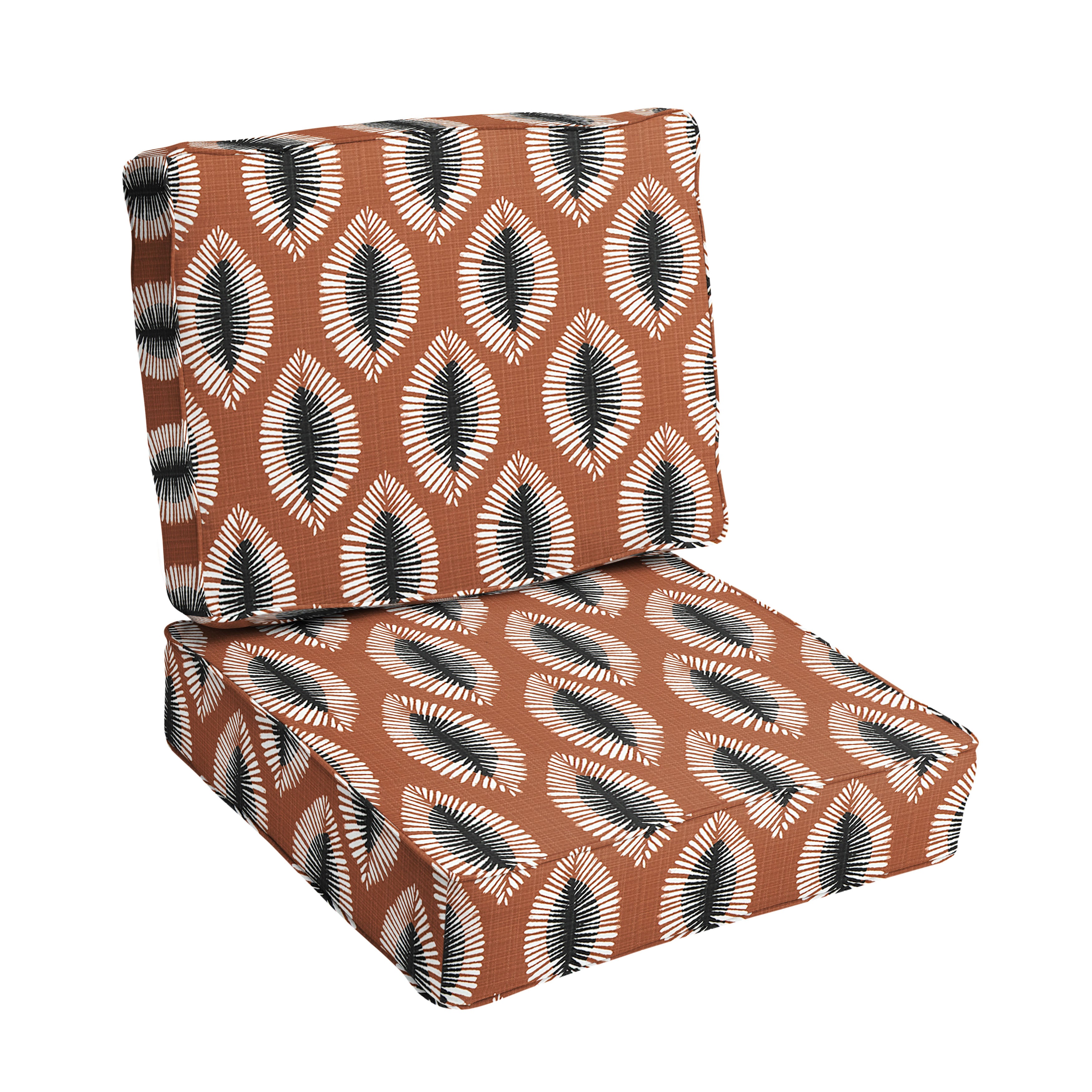 Printed Indoor/Outdoor Deep Seating Cushion Set - Premier Prints - Hayden Sunstone 22.5 in W x 22.5 in D x 5 in H
